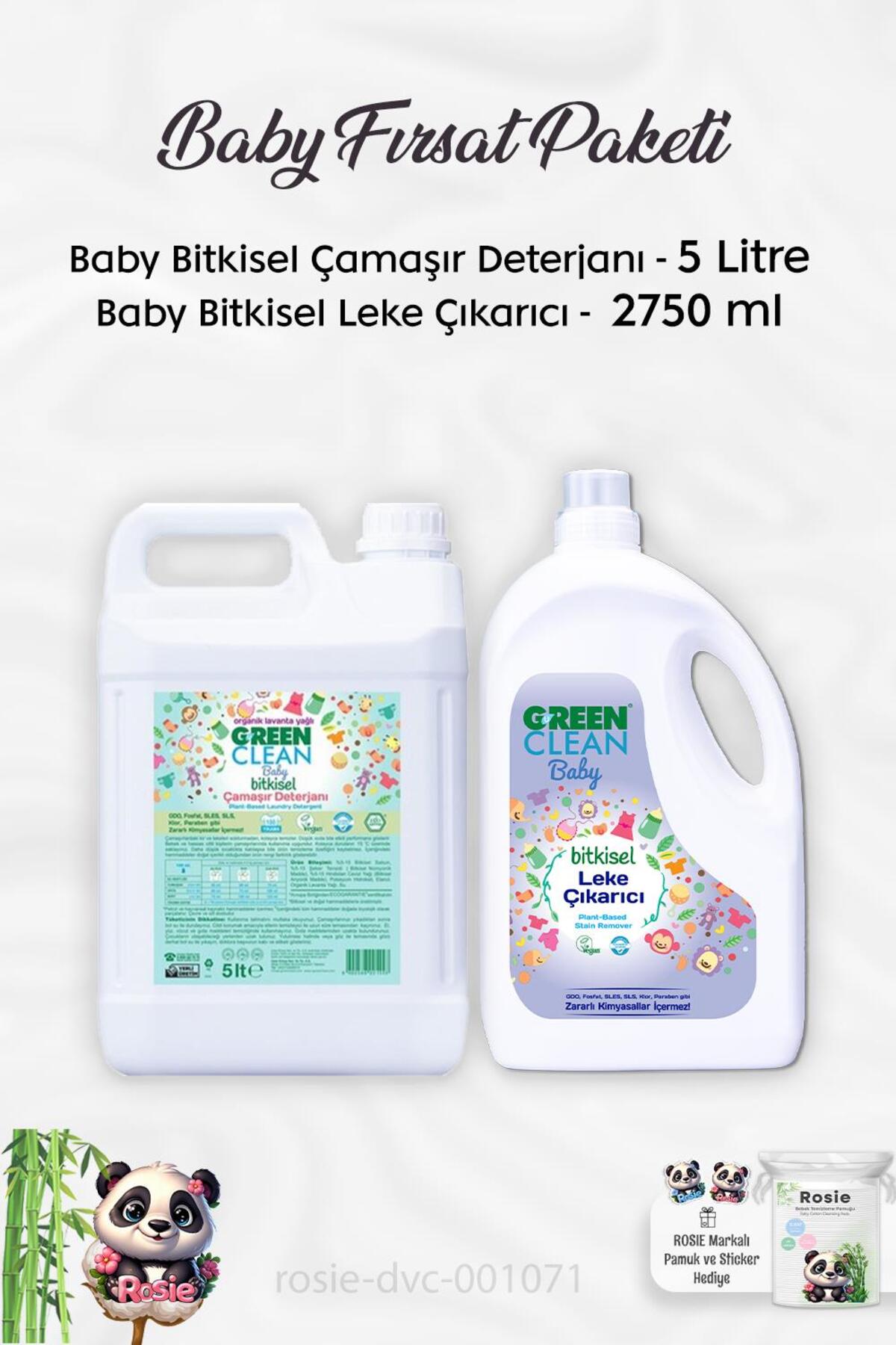 Green Clean Baby Bitkisel Leke Çıkarıcı 2750 Ml, Baby Çamaşır Deterjanı Ve Rosıe
