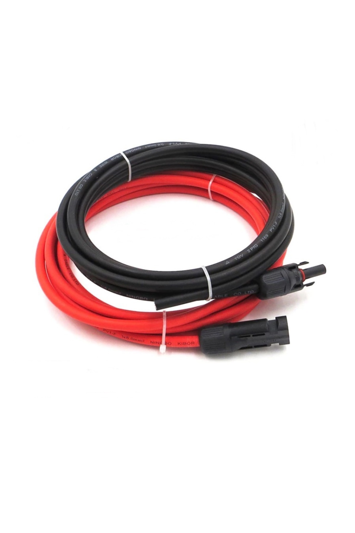 Genel Markalar Mc4 Soketli (5m+5m) 10 Metre 6mm Güneş Paneli Hazır Solar Kablo Siyah Kırmızı