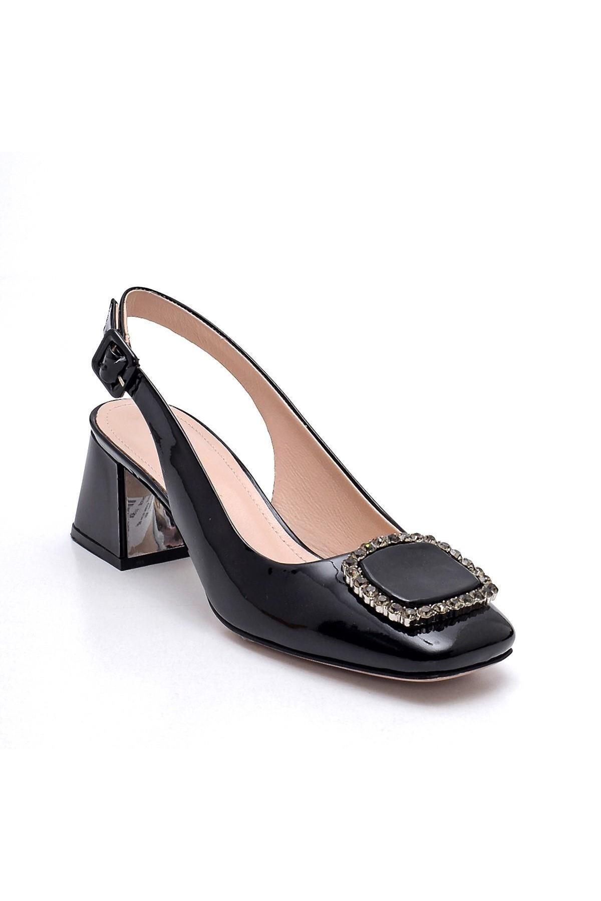 Sofia Baldi-Petra Black Patent Leather - Women's Thick Heel Shoes 2