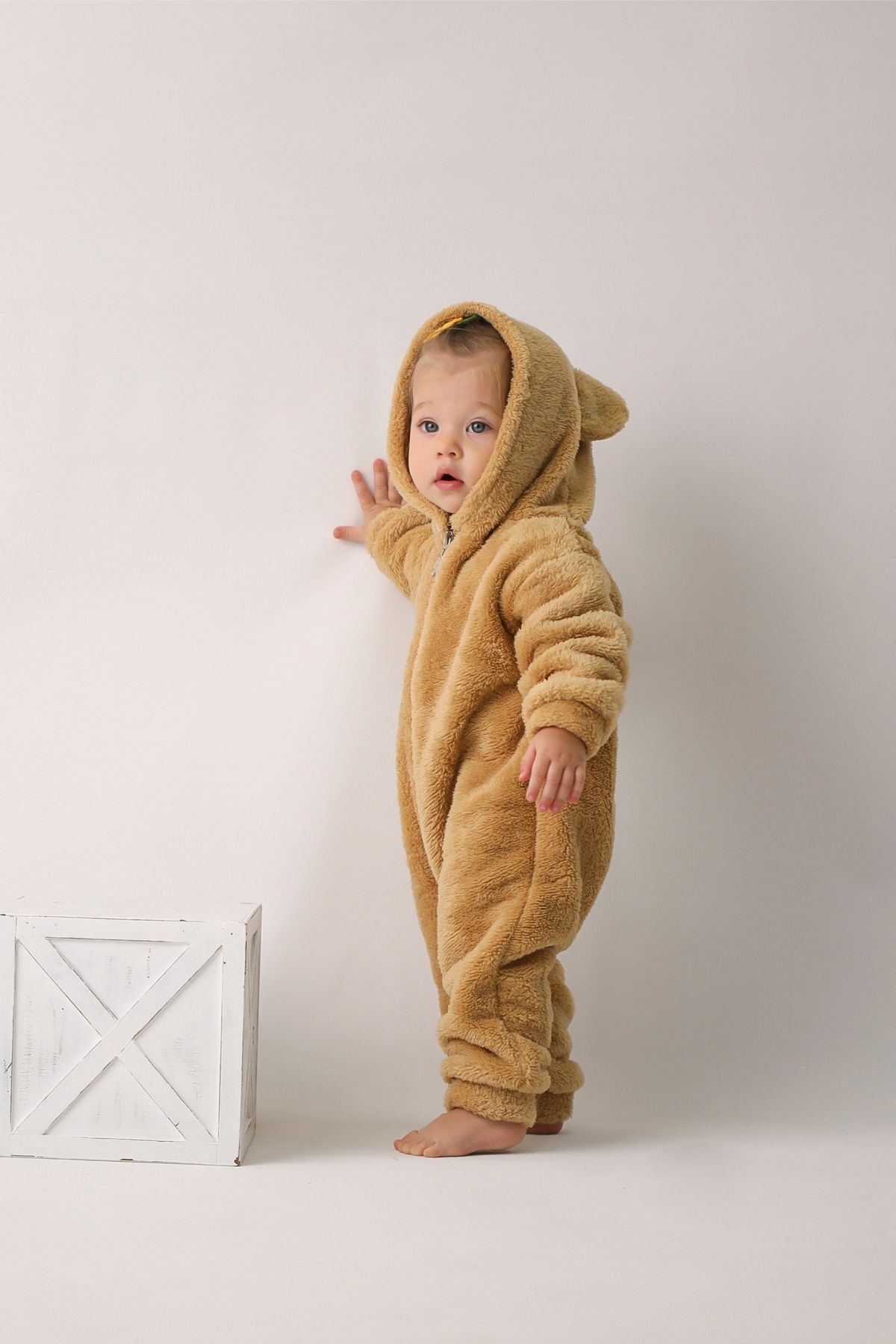 Welsoft Unisex Bebek Çocuk Kışlık Fermuarlı Peluş Uyku Tulumu, Bebek ve Çocuk Tulum