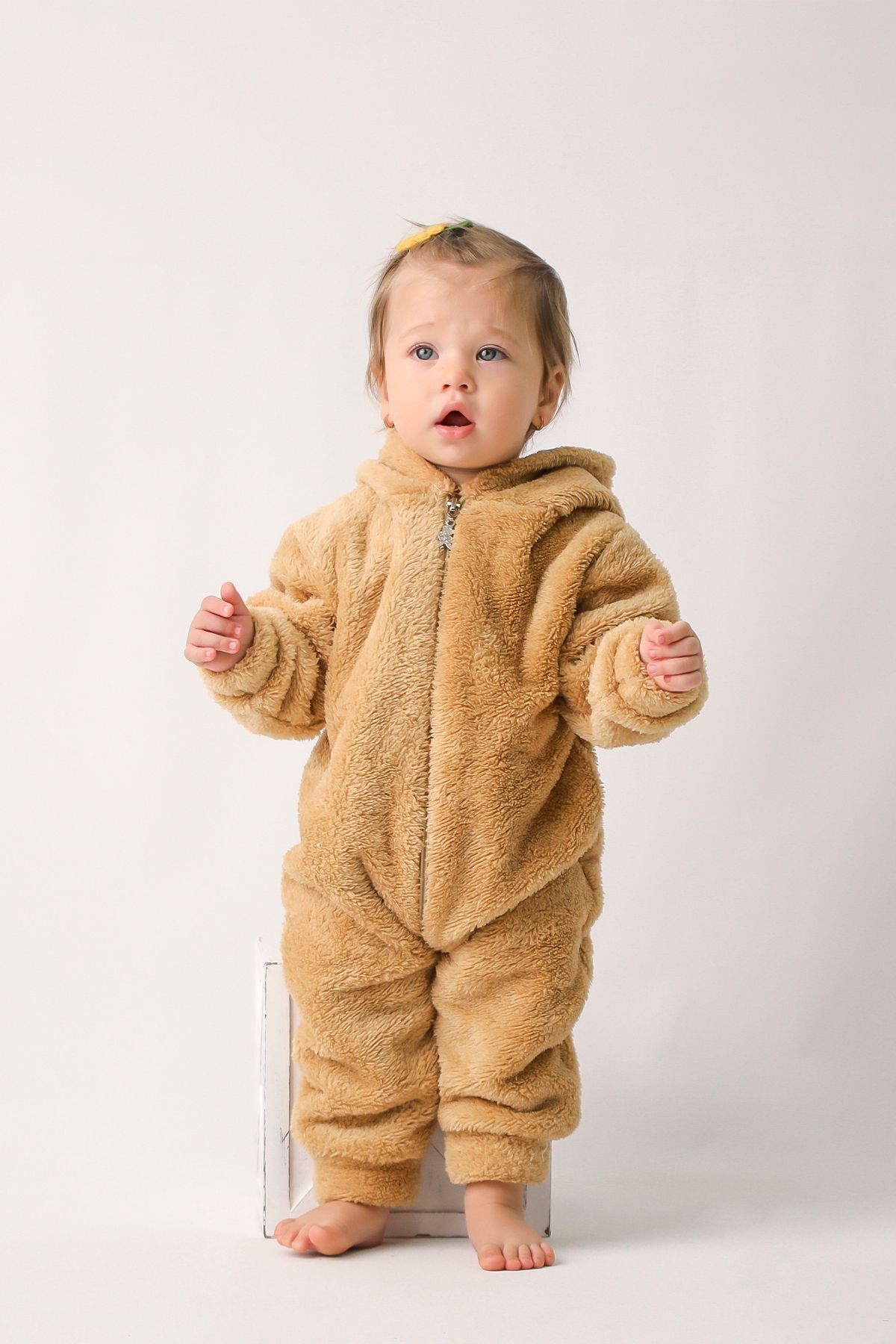 Welsoft Unisex Bebek Çocuk Kışlık Fermuarlı Peluş Uyku Tulumu, Bebek ve Çocuk Tulum