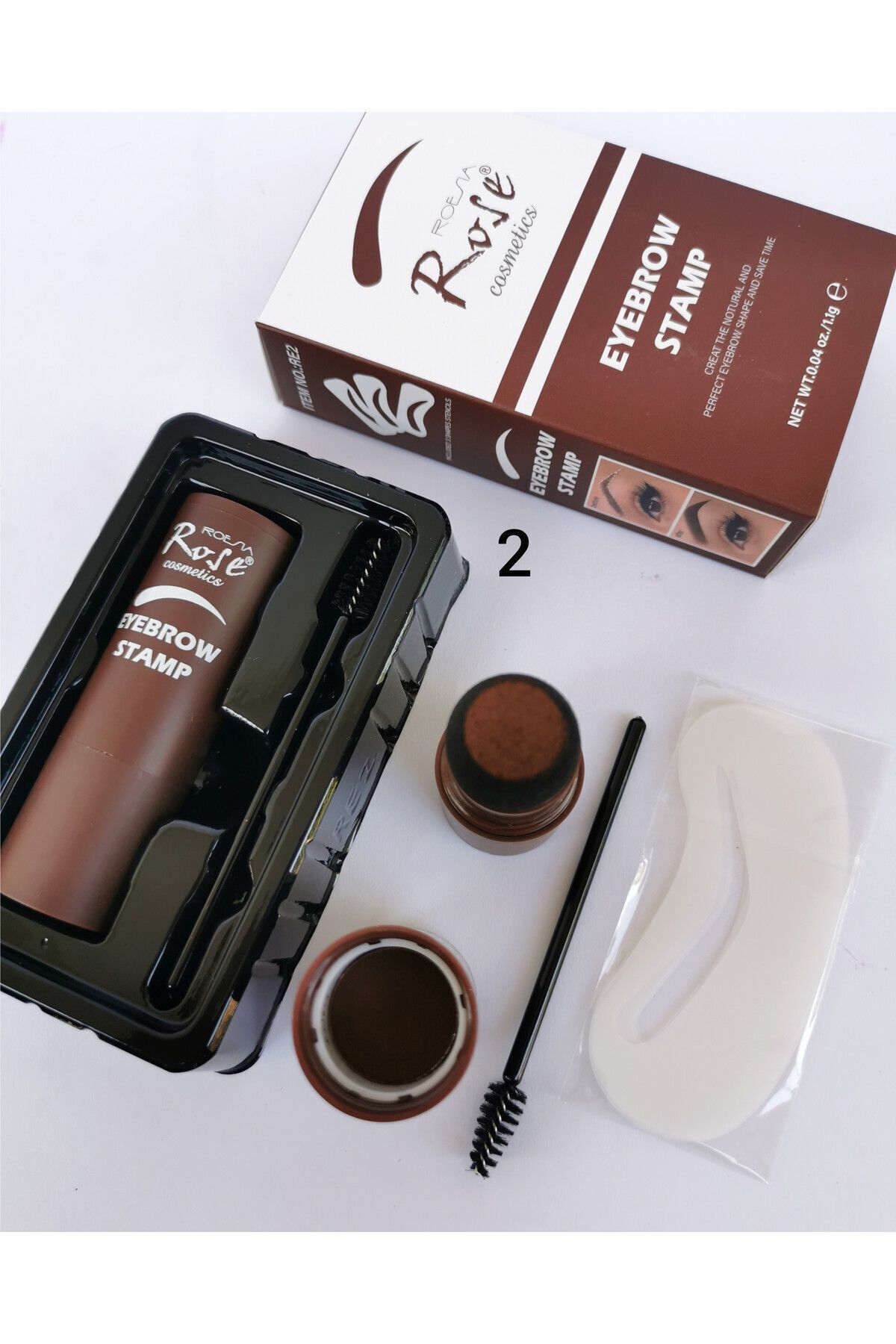 Rose Eyebrow Stamp Kaş Pudrası, Damgası Ve Şekillendirme Kiti