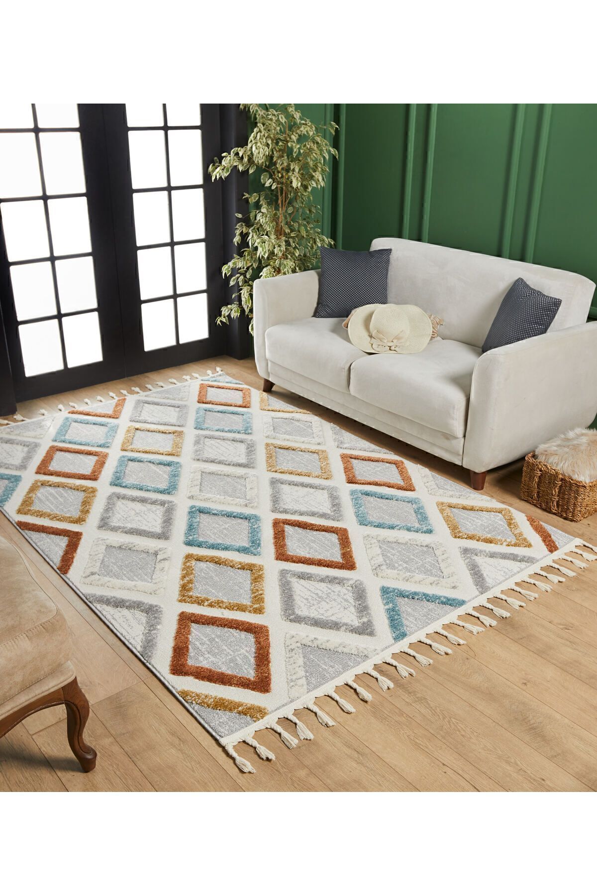 venucci home & living Quincey Bukleli Yumuşak Peluş Post Shaggy Krem Çocuk Odası Oturma Odası Salon Mutfak Halısı fotoğrafı 2 (önizleme)