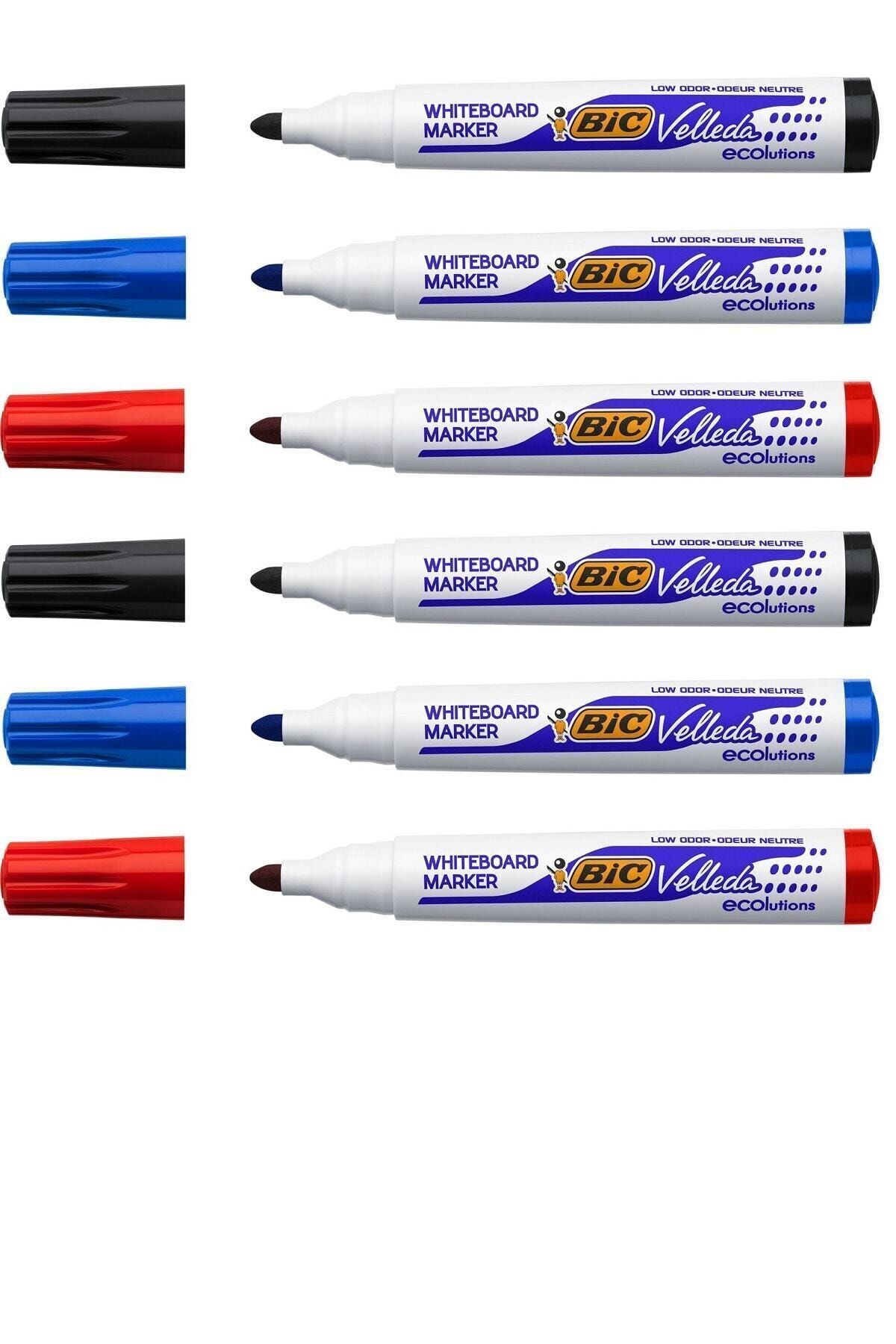 Bic Yuvarlak Uç Beyaz Tahta Kalemi 6'lı Set
