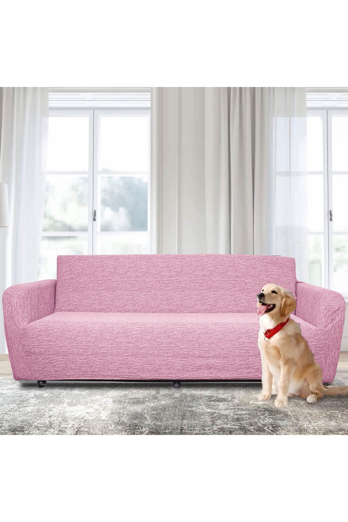 Faiend-Stretch Elastic Flexible Washable Tree Bark Pattern 3+3+1+1 Sofa Cover SET 3