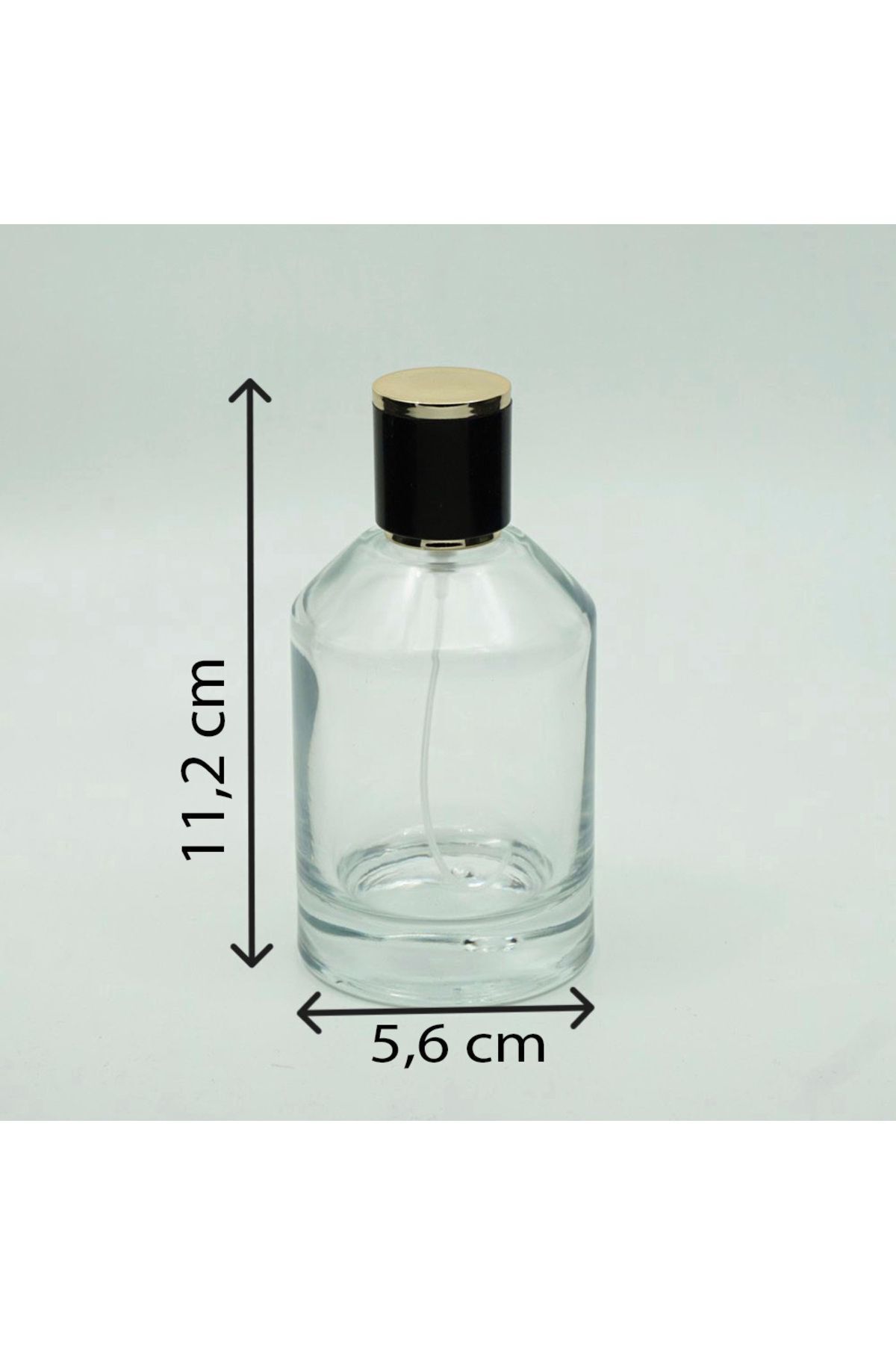 Parfüm Şişesi 100 ml 5 Adet Silindir Kubbeli Model Kolay Kapama - 2