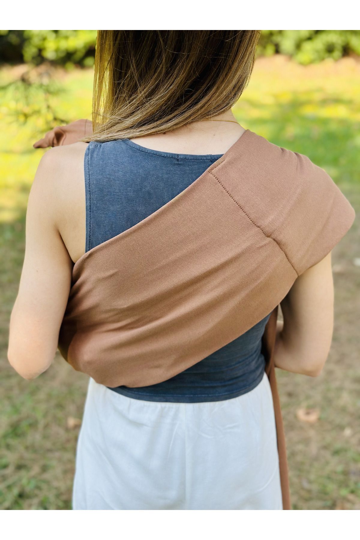 kubbe Anakucağı Esnek Halkalı Cepli Bebek Taşıma Şalı, Bebek Askısı Wrap Sling fotoğrafı 6 (önizleme)