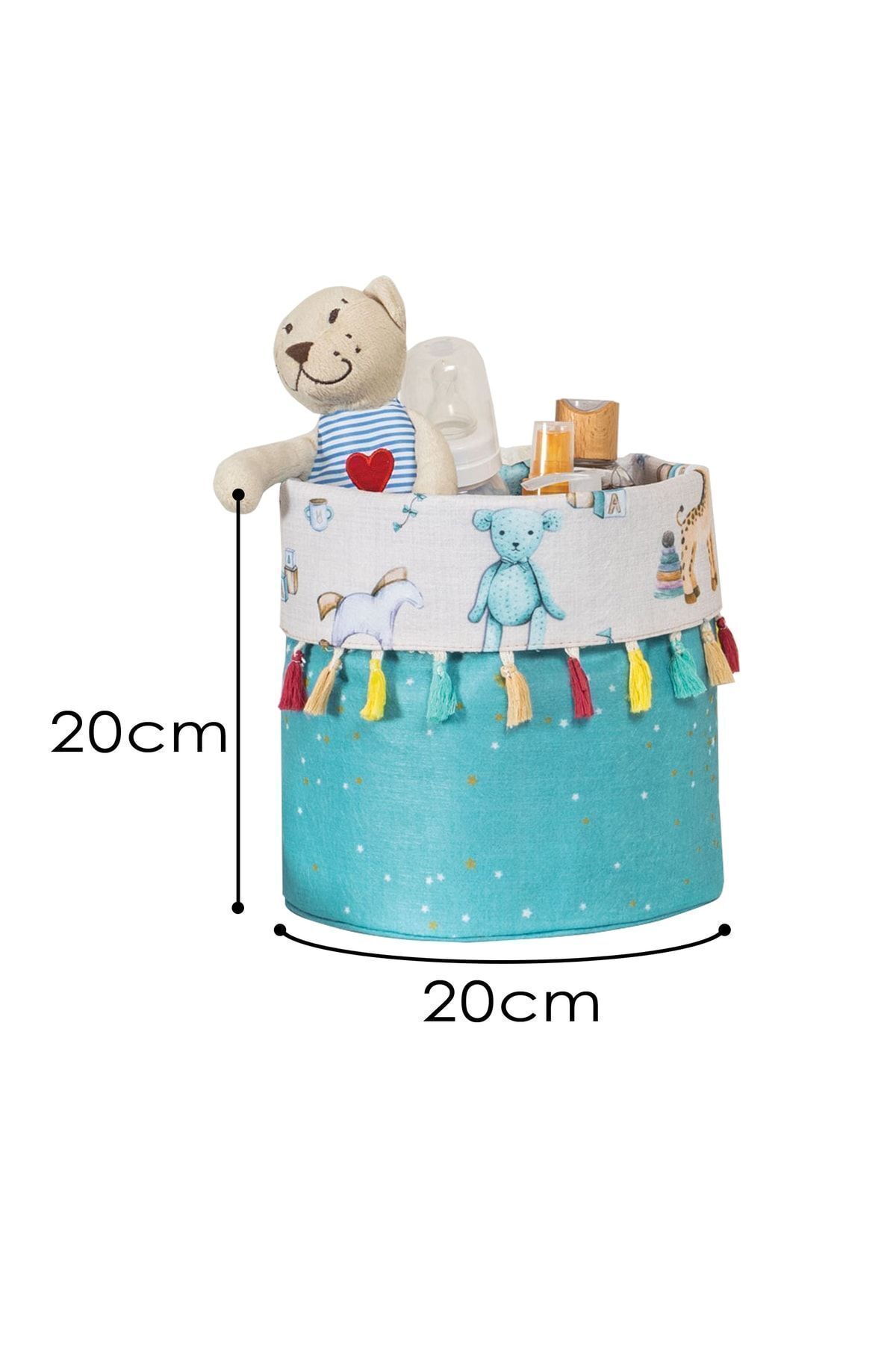 Faiend-Baby Patterned Baby Room Round Basket 2