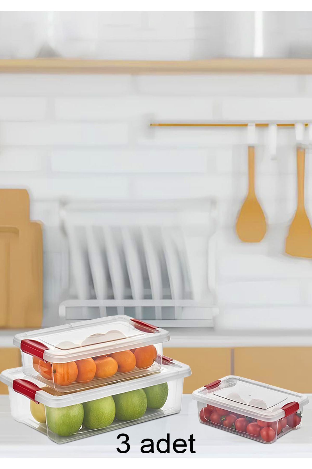 HOMİNG-Homing Multipurpose Deep Freezer and Refrigerator Storage Container Set of 3 241622 1