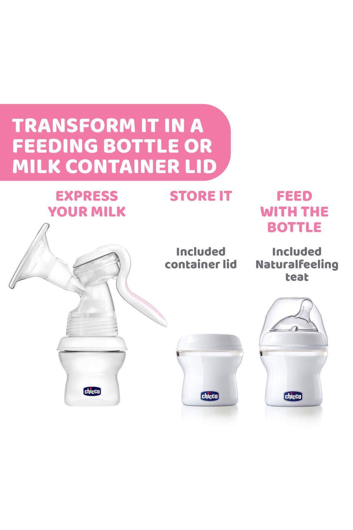 Chicco MANUAL BREAST PUMP NATURALFEELING fotoğrafı 2 (önizleme)