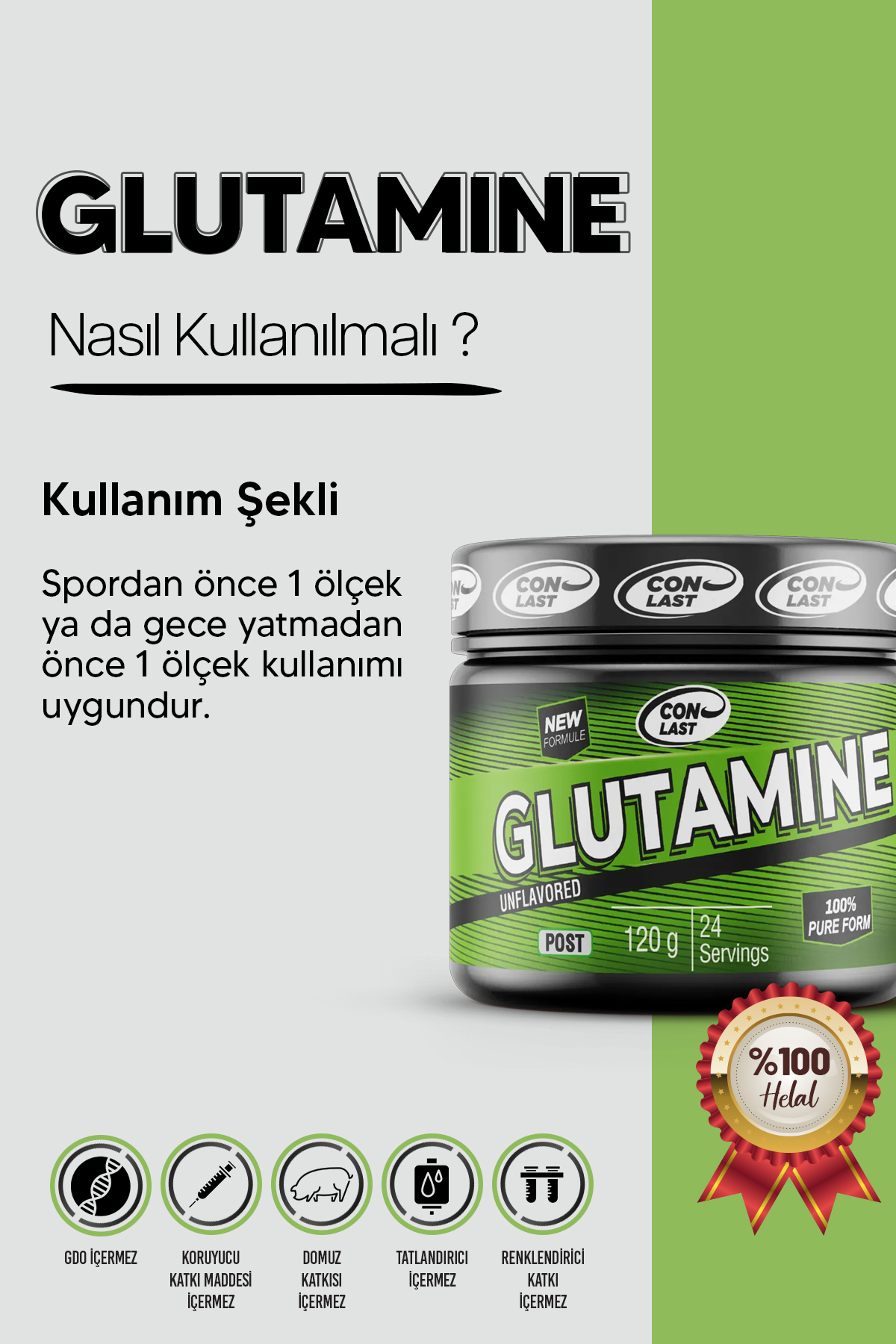 CREATİNE MONOHYDRATE 300 GR / GLUTAMİNE 300 GR 5