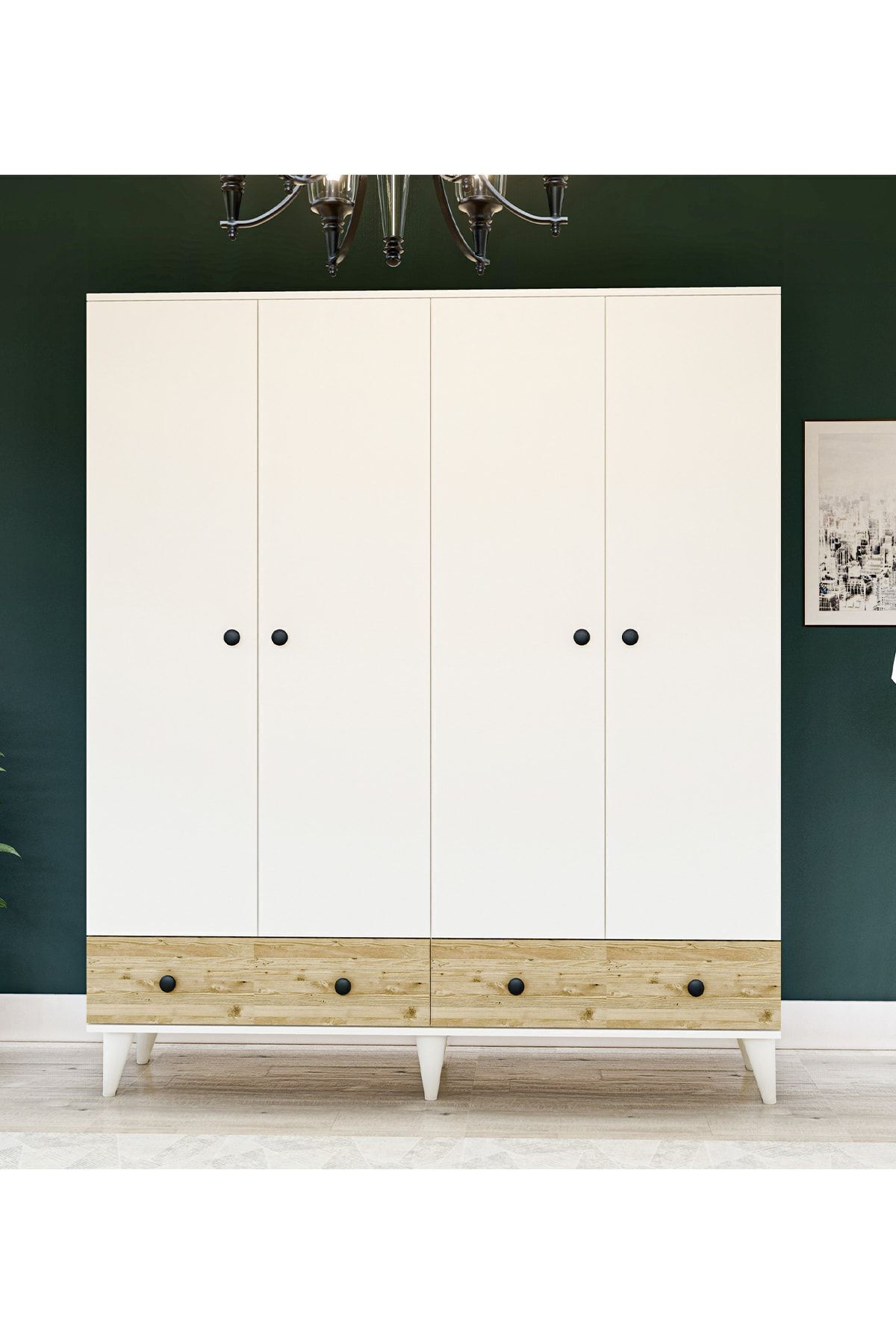 Metalia Gm 414 4 Kapılı 2 Çekmeceli Gardrop Dolap