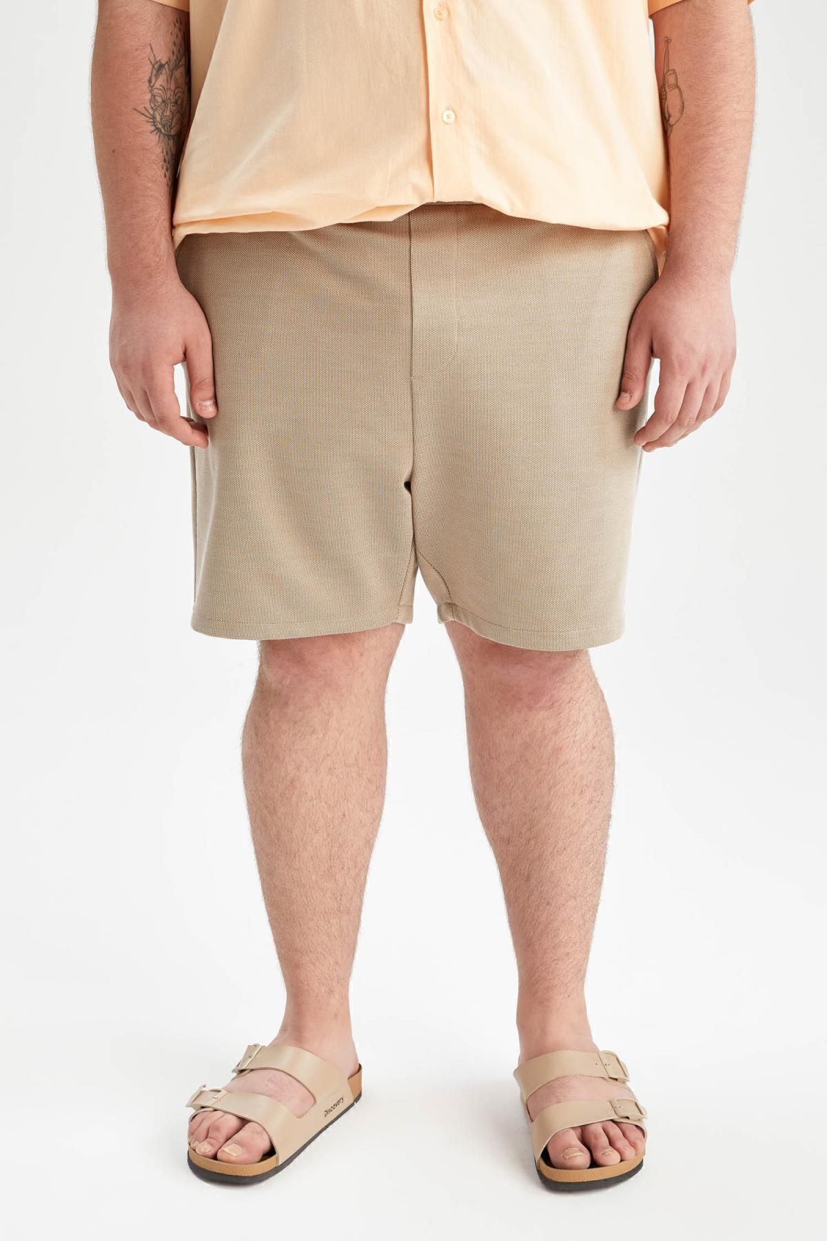 DeFacto-Y1774az22sm Model Large Size Basic Bermuda Shorts 6
