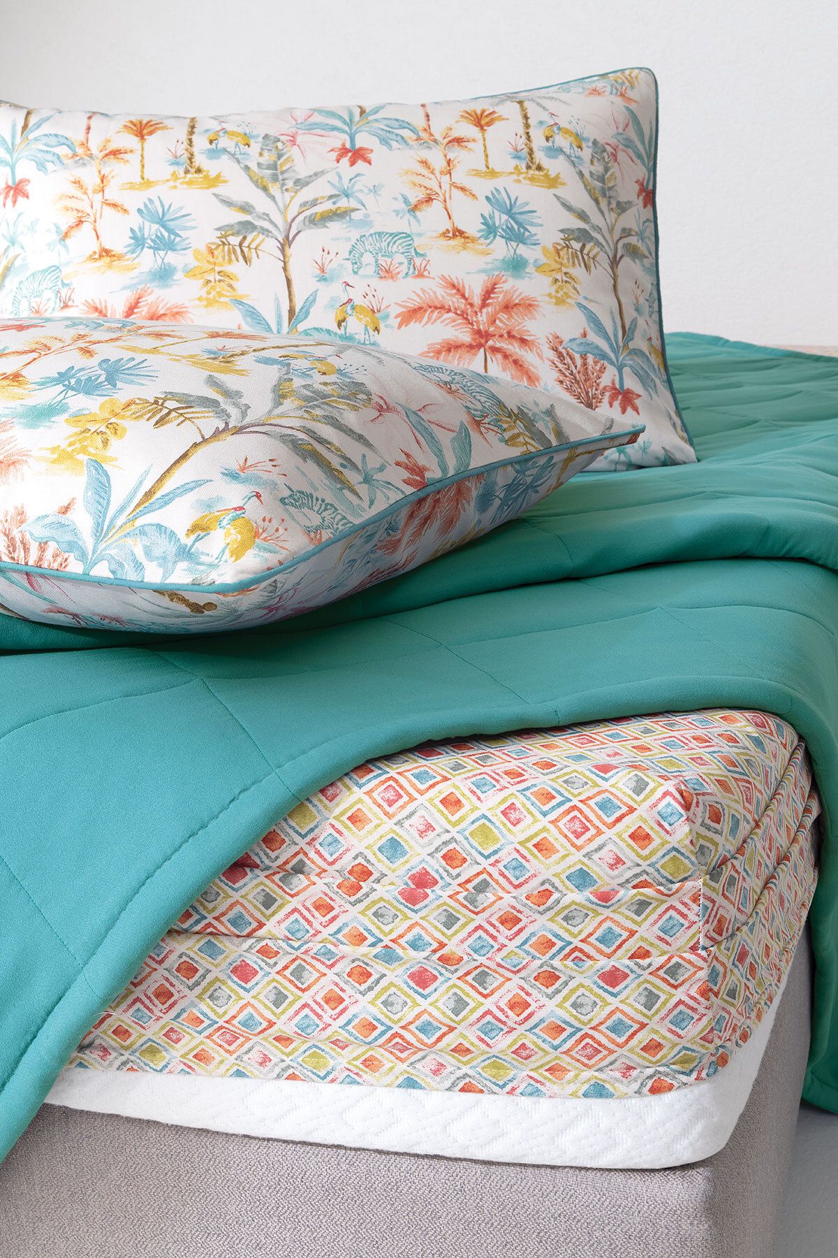Yataş-Marsel Single Co-Mic Bedspread Set - Emerald Green 3