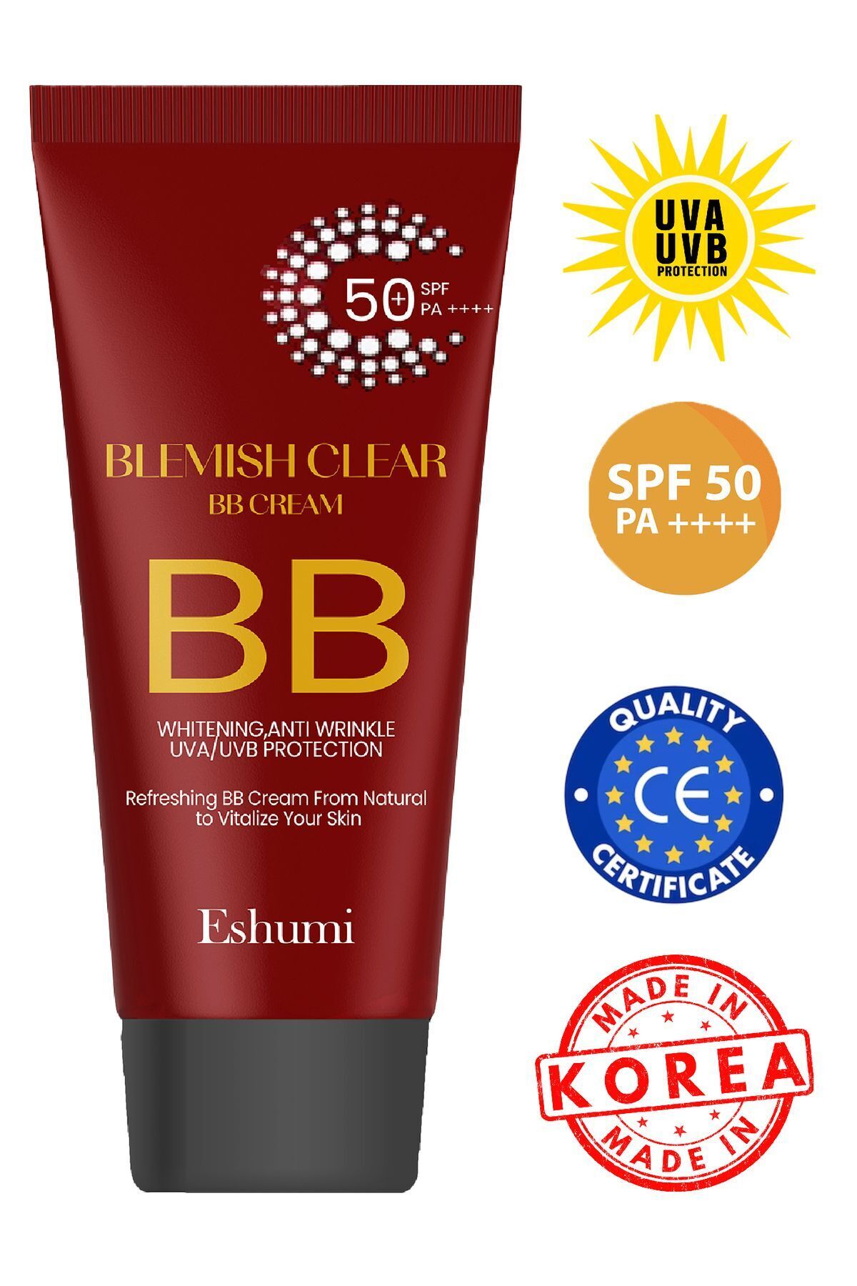 ESHUMİ Tüm Ciltler Için Bb Güneş Kremi (BLEMİSH BALM) Spf50 Pa