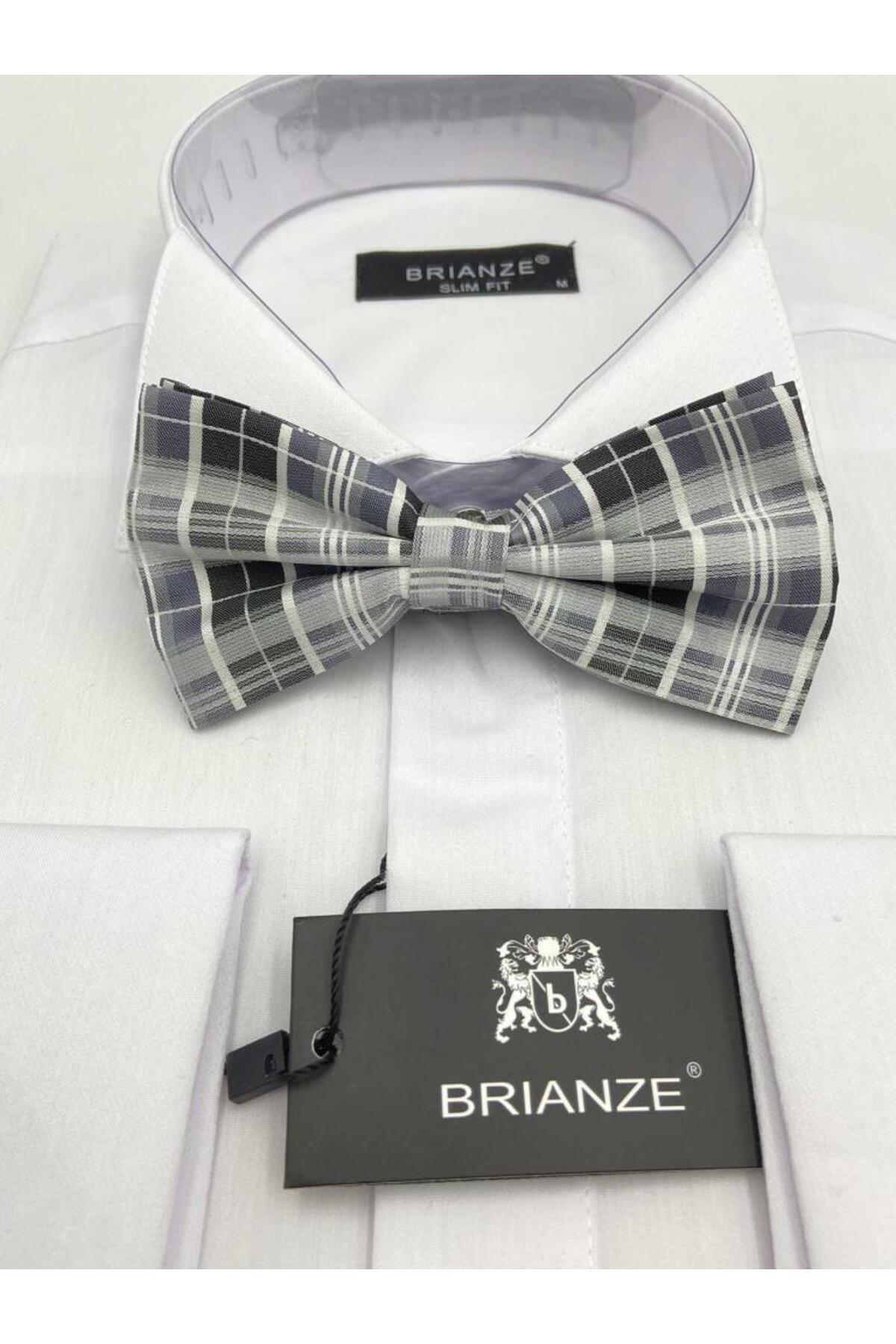  پاپیون چهارخانه سیاه و سفید