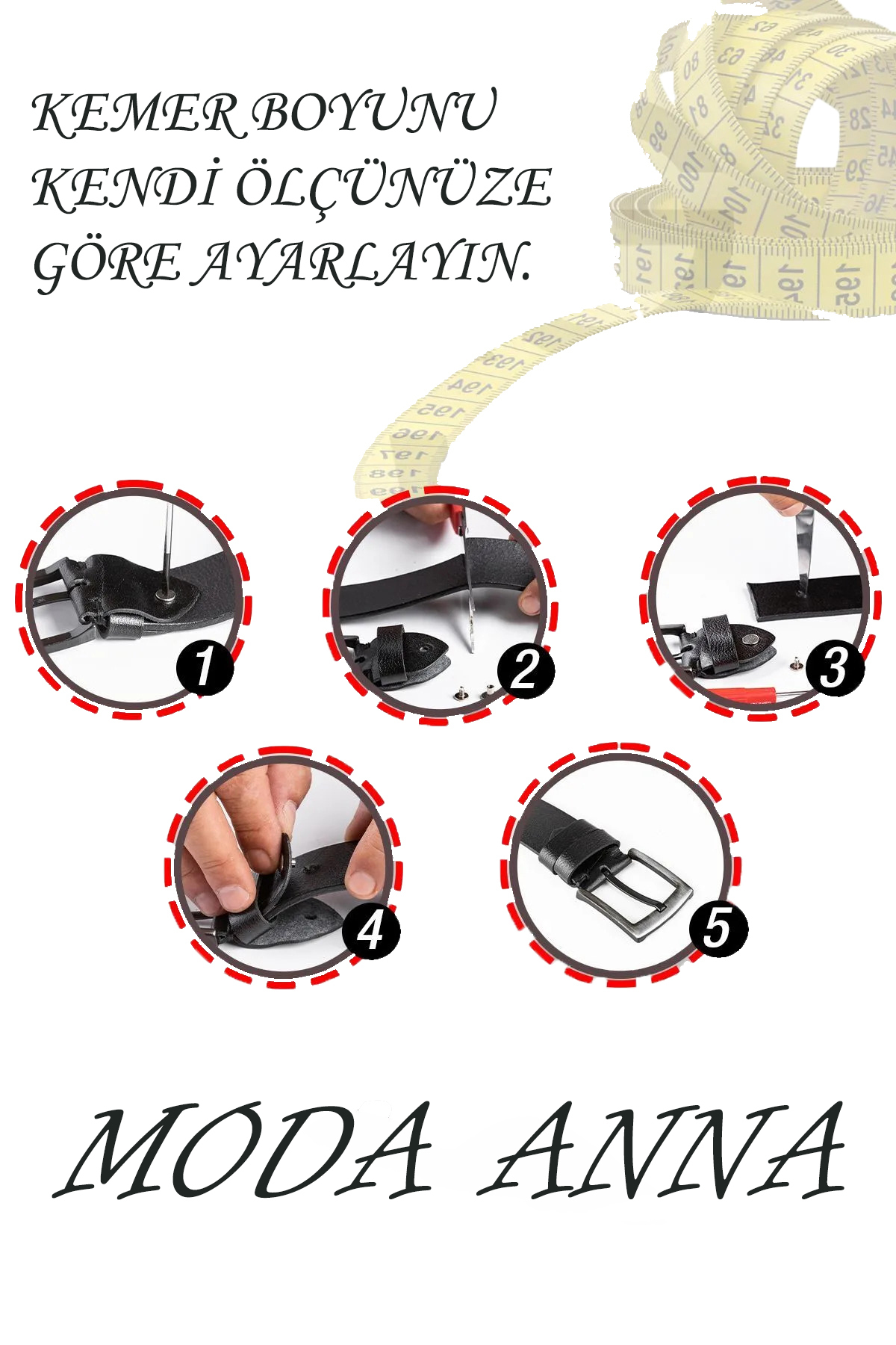 کمربند مردانه آبی سرمه ای Moda Anna | C0-S0002-00055 اورجینال - تصویر 6