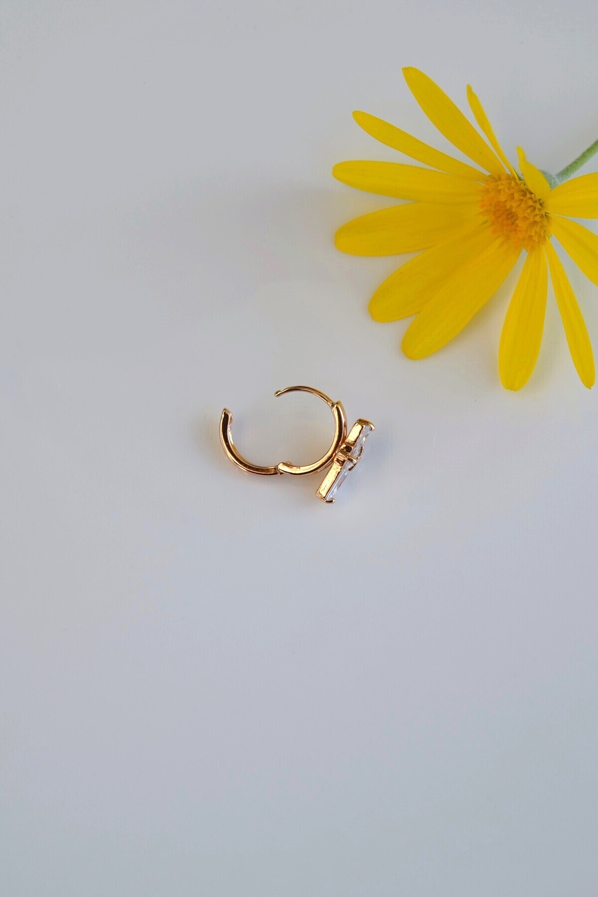 Unisex Zirkon Taşlı Cross Küpe Helix Conch Lob Kıkırdak 4