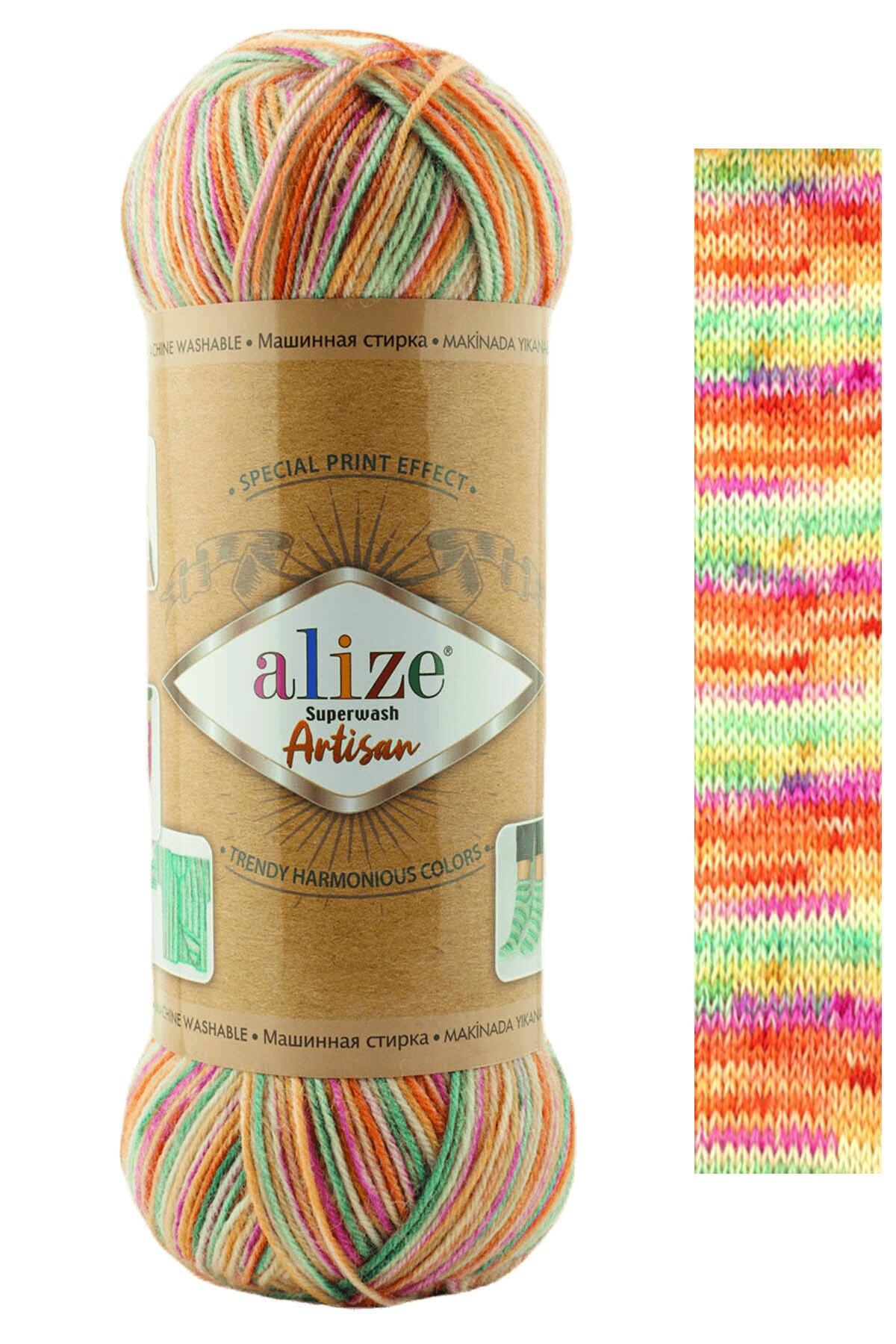 Alize Superwash Artisan %75 Yünlü El Örgü Ipi Renk Kodu:9012