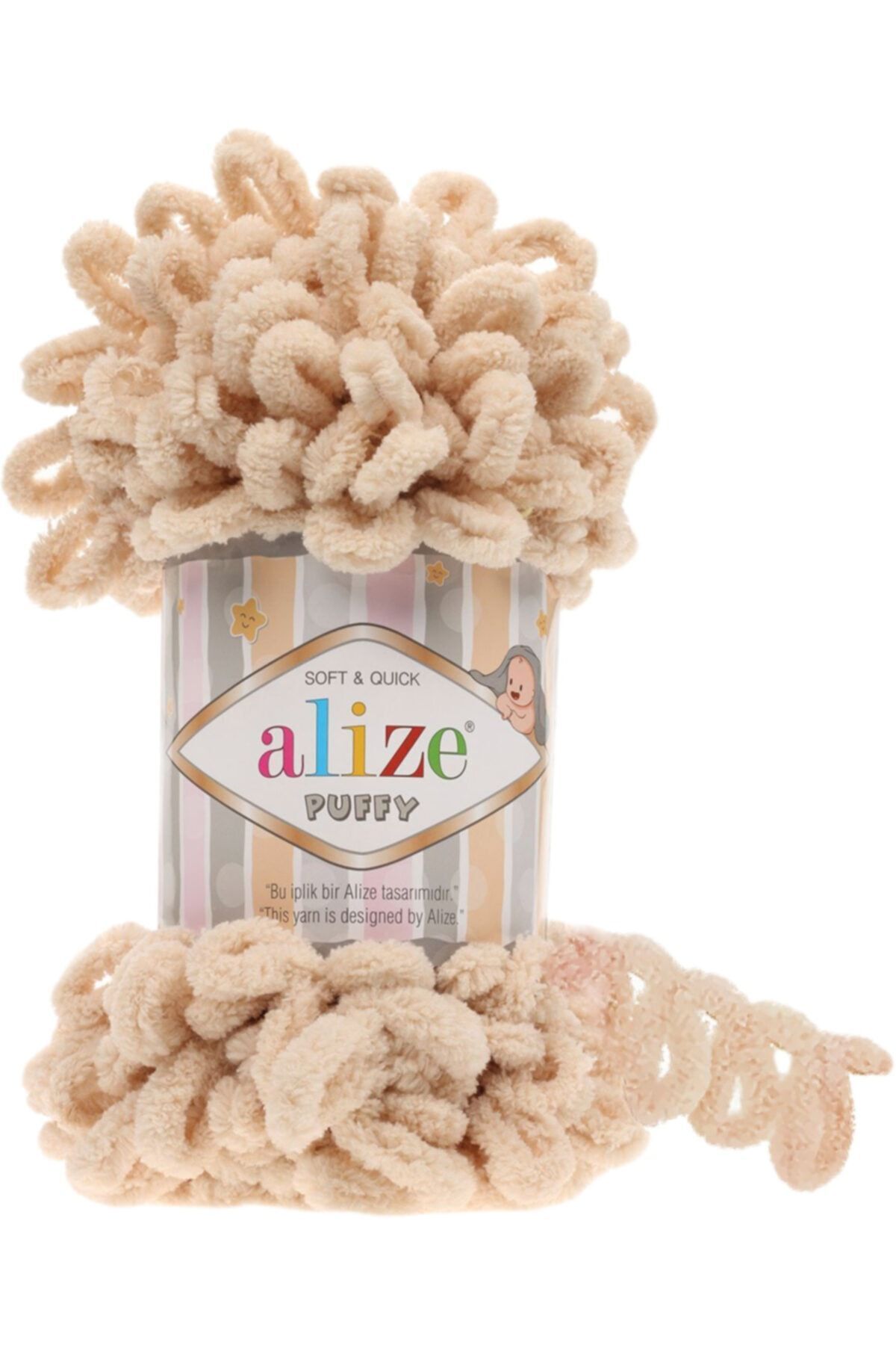 Alize-Κωδικός χρώματος Honey Foam - 310 Puffy Hand Knitting Yarn 1