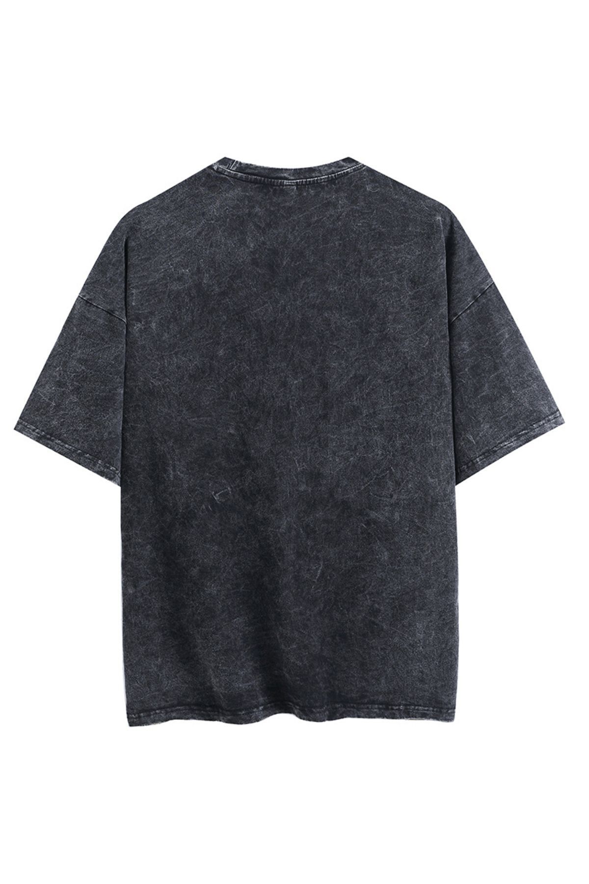 Mad&Calf-Tricou oversize imprimat lavabil Live In The Moment unisex 2