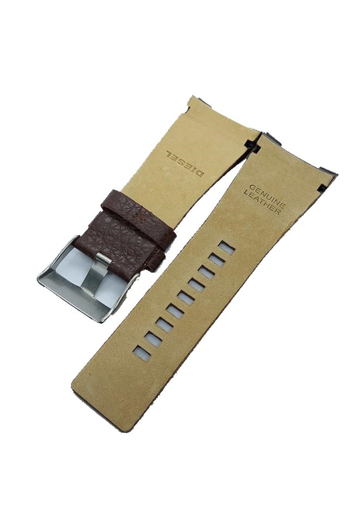 SAATKORDONCUSU Diesel Dz4246 Compatible Genuine Leather Brown Watch Band Trendyol
