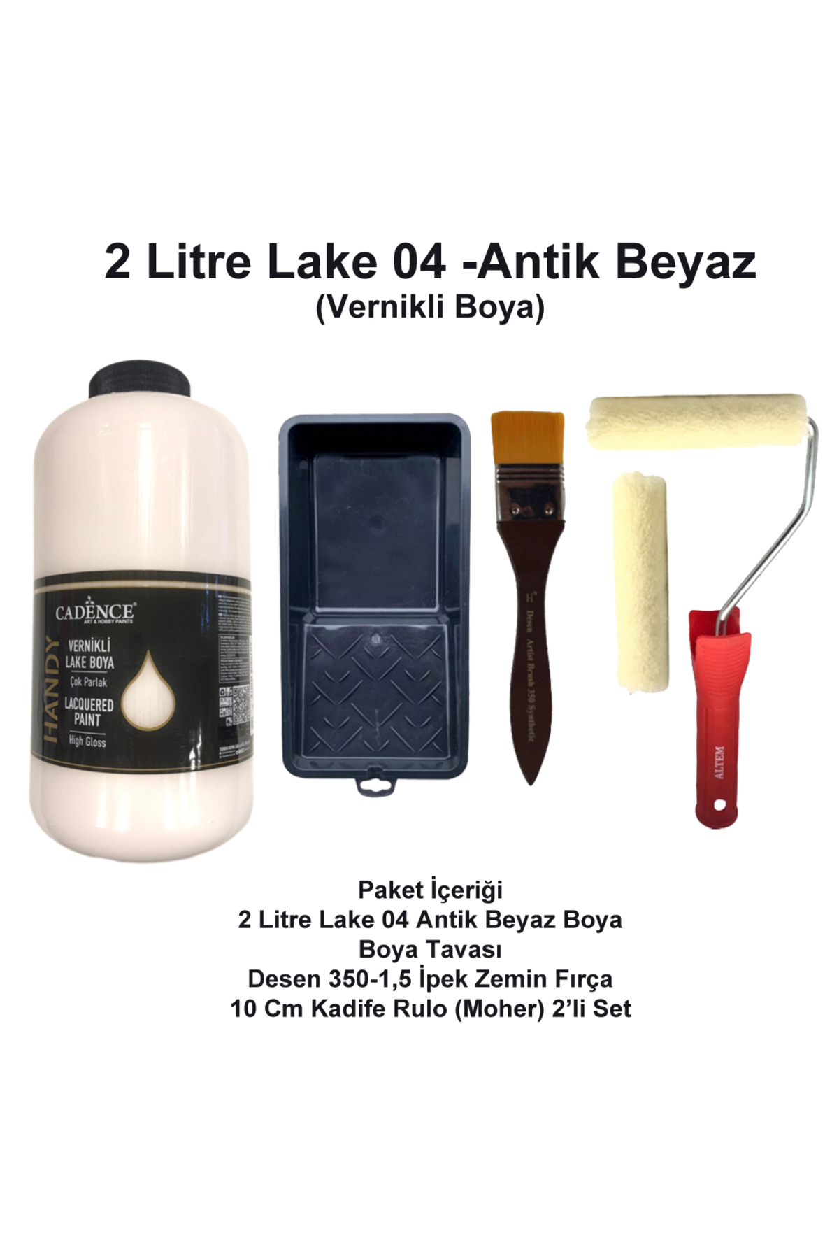 Cadence Boya 2 LİTRE HANDY LAKE 004 ANTİK BEYAZ(KENDİNDEN VERNİKLİ