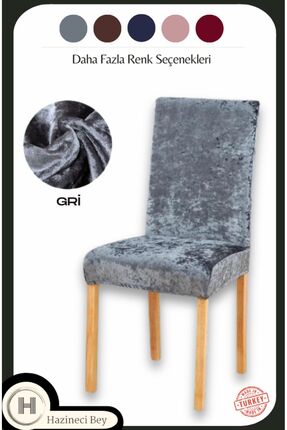 Hazineci Bey Kadife Sandalye Kılıfı Yıkanabilir Ipek Ve Esnek Lastikli Sandal...