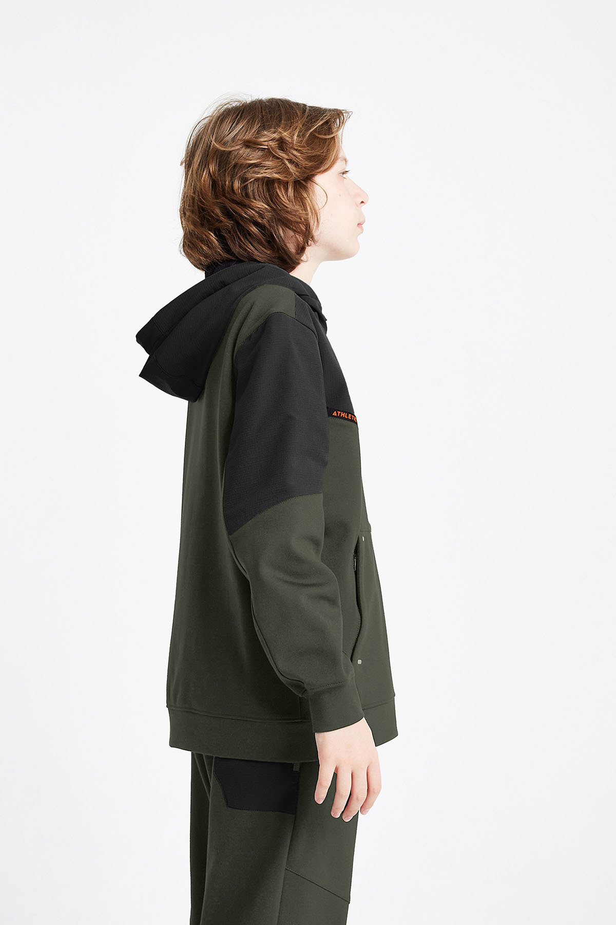 سویشرت پسرانه نارنجی Lescon | 24NTCY003101 اورجینال - تصویر 2