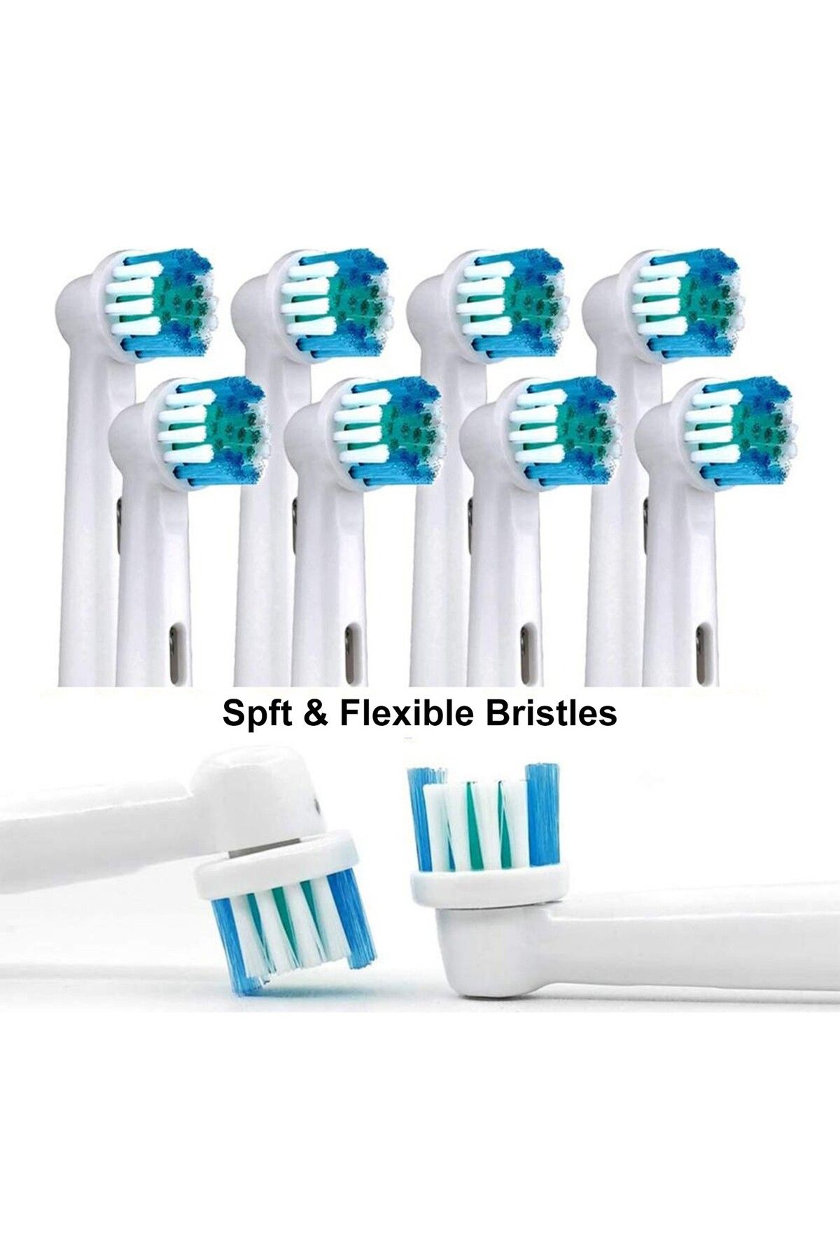 LOVYCO Oral-b Uyumlu Precision Clean 8’li Diş Fırçası Yedek Başlığı