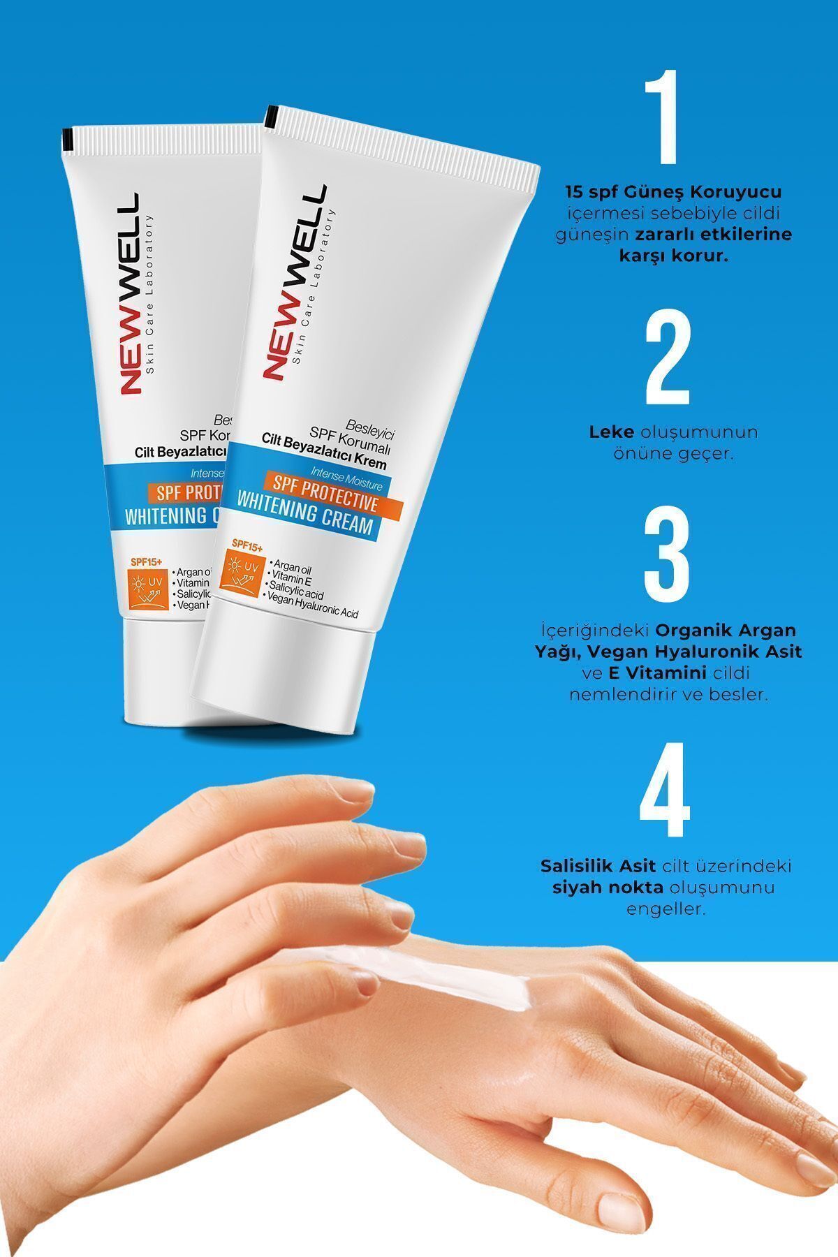 New Well-50ML Whitening SPF Protected Nourishing Cream 3