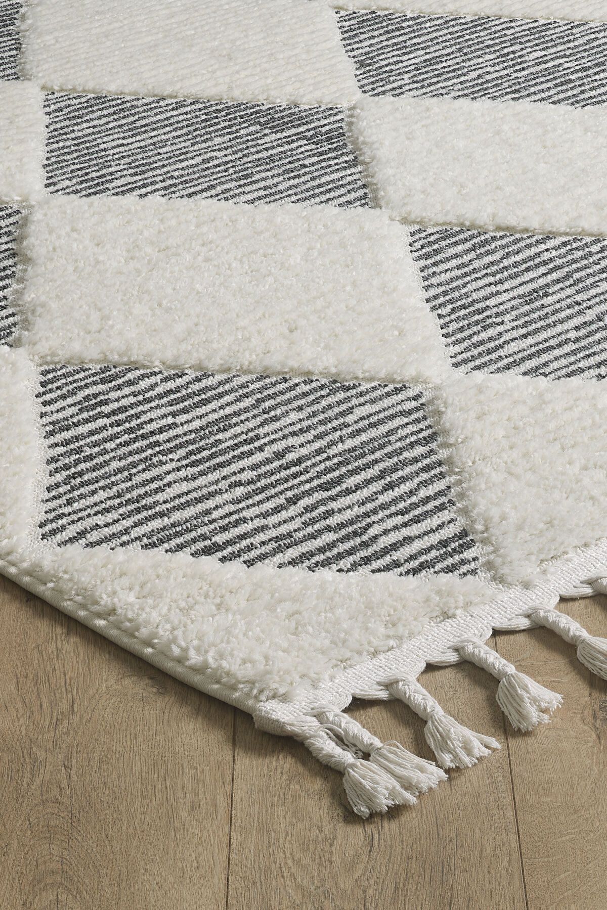 venucci home & living Quincey Bukleli Yumuşak Peluş Post Shaggy Krem Çocuk Odası Oturma Odası Salon Mutfak Halısı fotoğrafı 3 (önizleme)