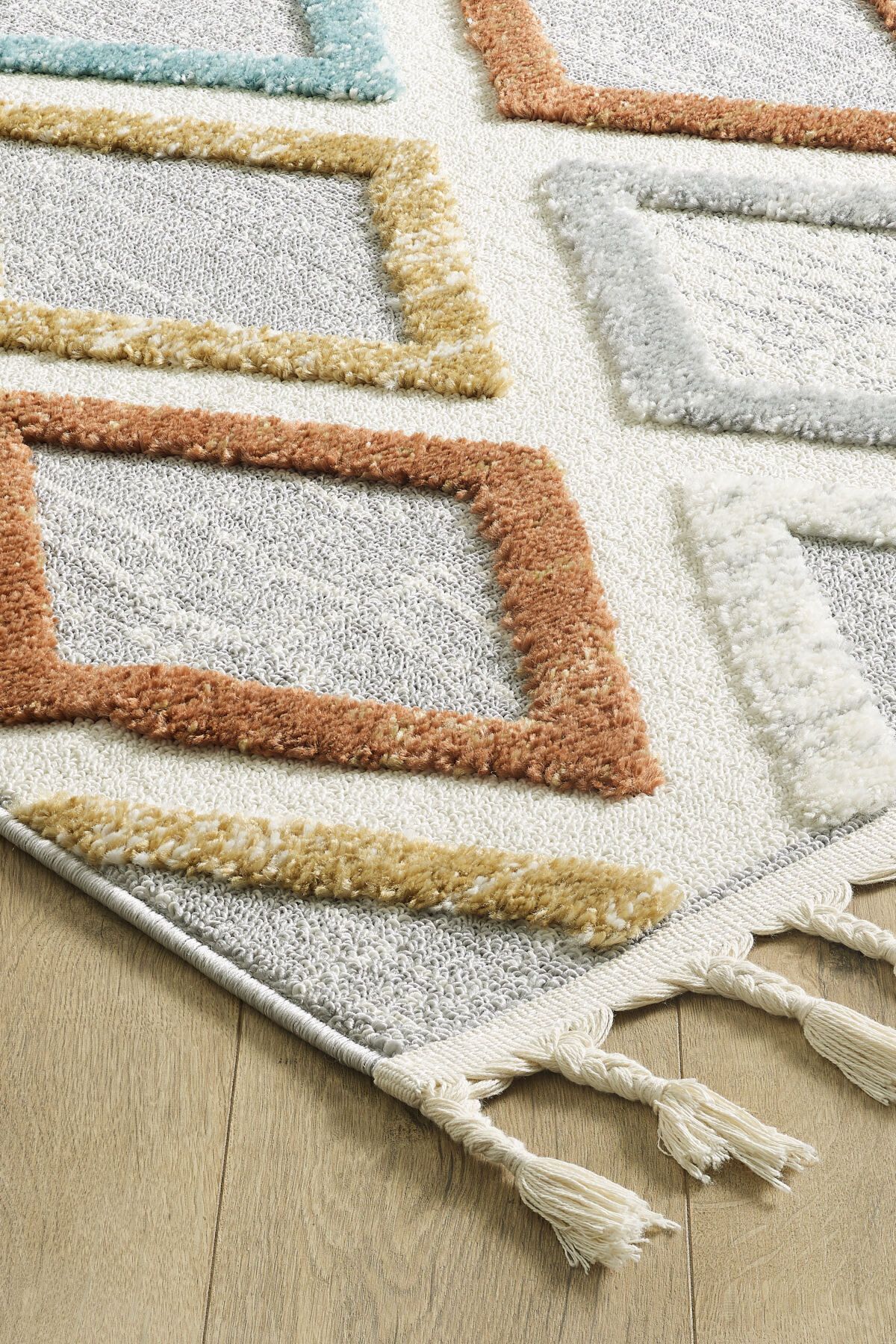 venucci home & living Quincey Bukleli Yumuşak Peluş Post Shaggy Krem Çocuk Odası Oturma Odası Salon Mutfak Halısı fotoğrafı 4 (önizleme)