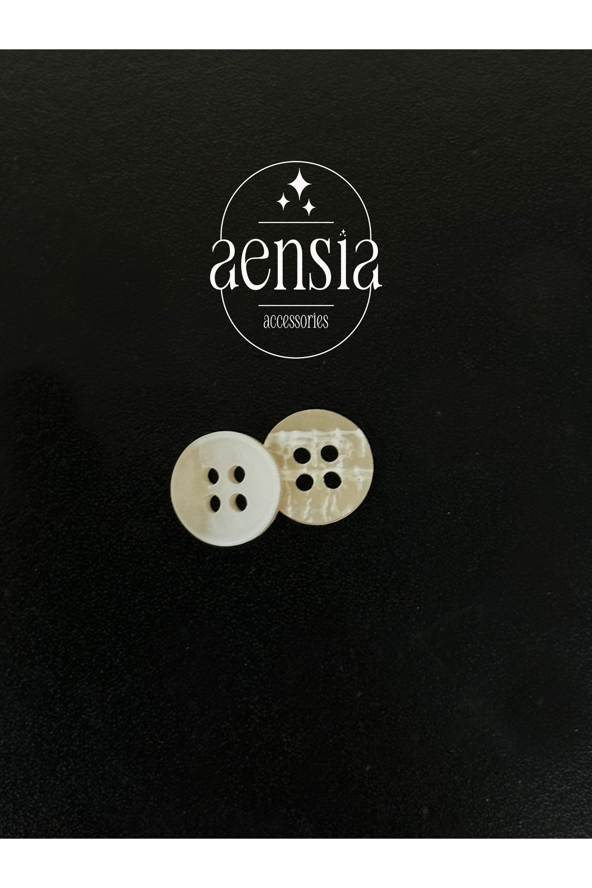 aensia-Pack of 10 Matte Polyester Shirts Button - White Cream Color Transition, 1.14 Cm Button 4