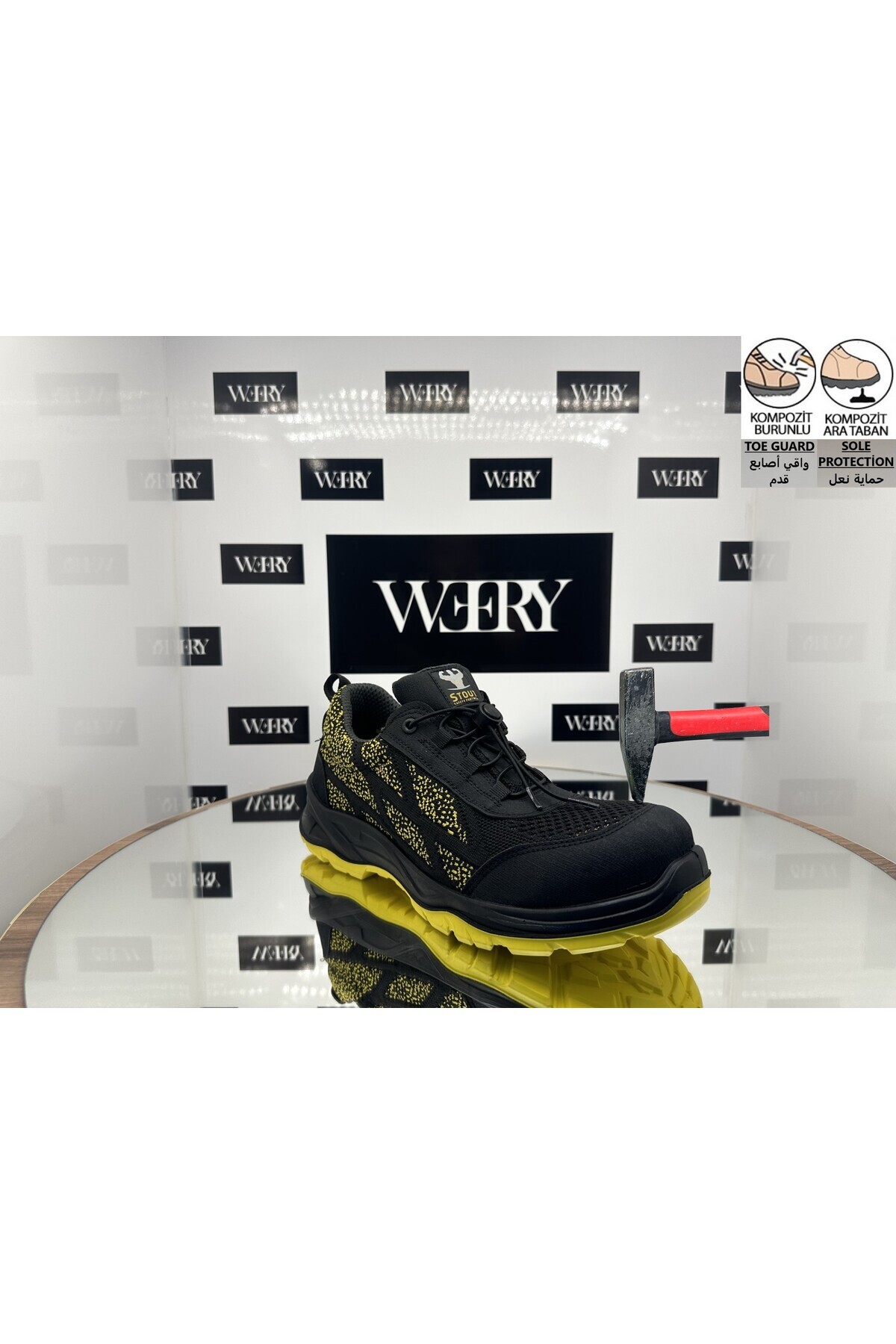  کفش ورزشی کار، کاملاً ارتوپدی، محافظ پا و کفی کامپوزیت، کفش کار دارای گواهینامه CE S1 P