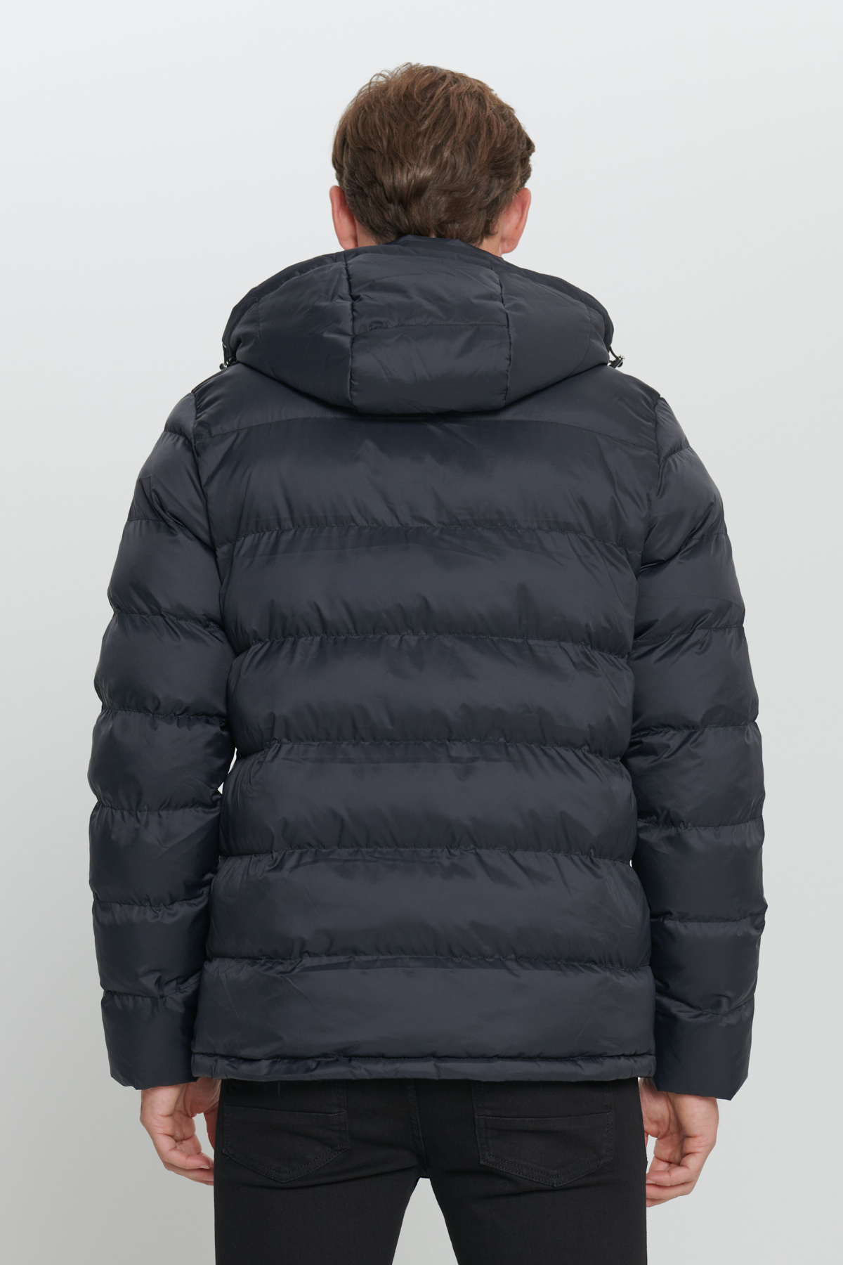 Altınyıldız Classics  Erkek Siyah Standart Fit Normal Kesim Çıkmalı Kapüşon Dik Yaka Mont - Görsel 6