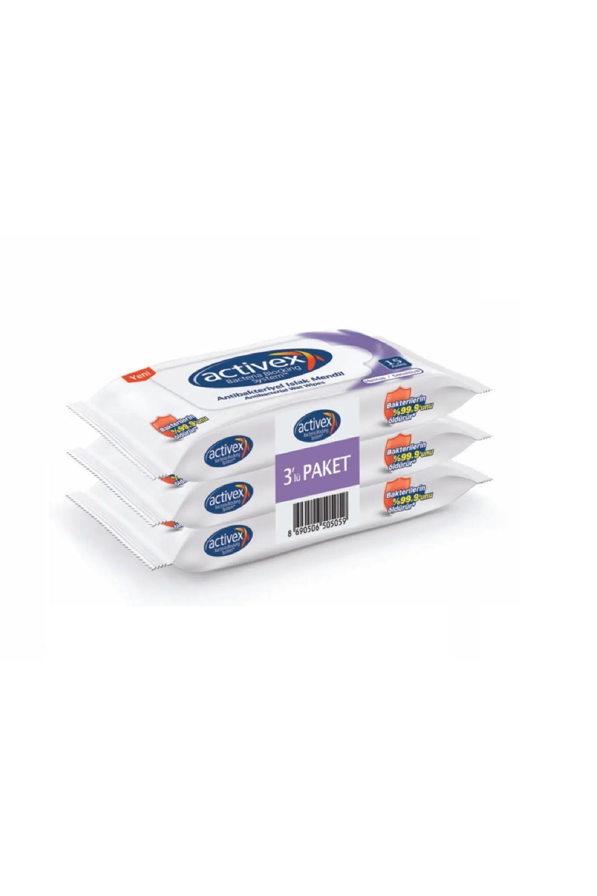 Activex-Sensitive Wet Wipes - 45 Sheets, 3 Pocket Size, 3 Pieces 2
