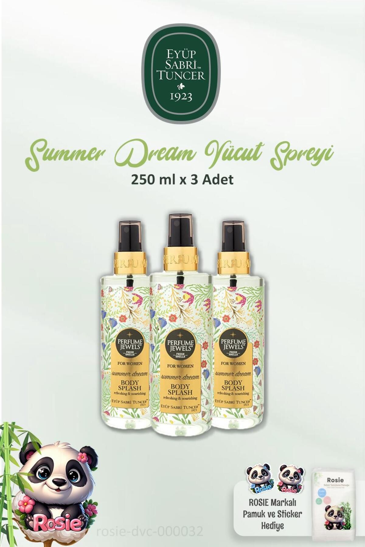 3 تکه Eyüp Sabri Tuncer Body Splash Summer Dream 250 ml و ROSIE 60's Cotton Eyüp Sabri Tuncer