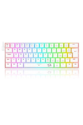 REDRAGON K630w-rgb Dragonborn %60 Blue Switch Beyaz Mekanik Kablolu Oyuncu Kl...