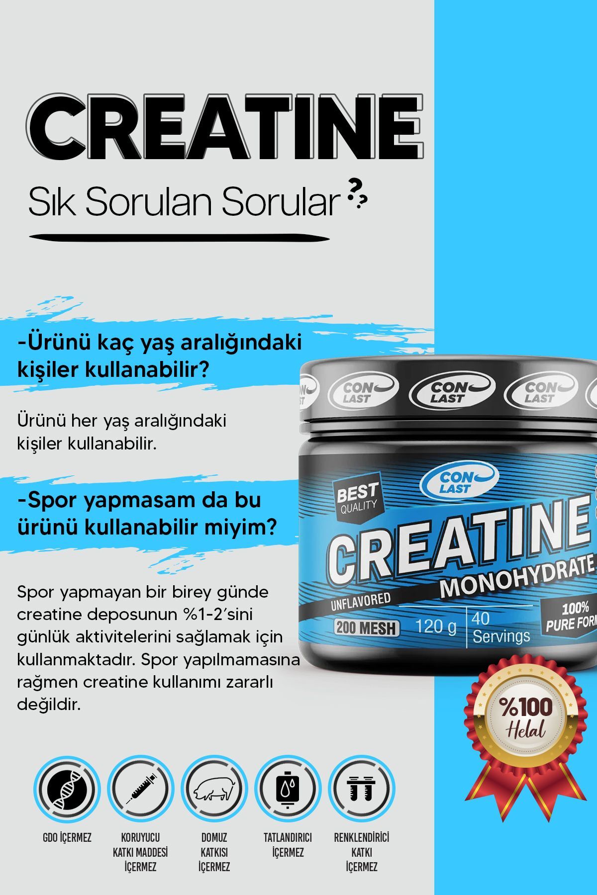 L-carnıtine 3000mg/proflaks Plus Vitamax 300gr/creatine Monohydrate 300gr 4