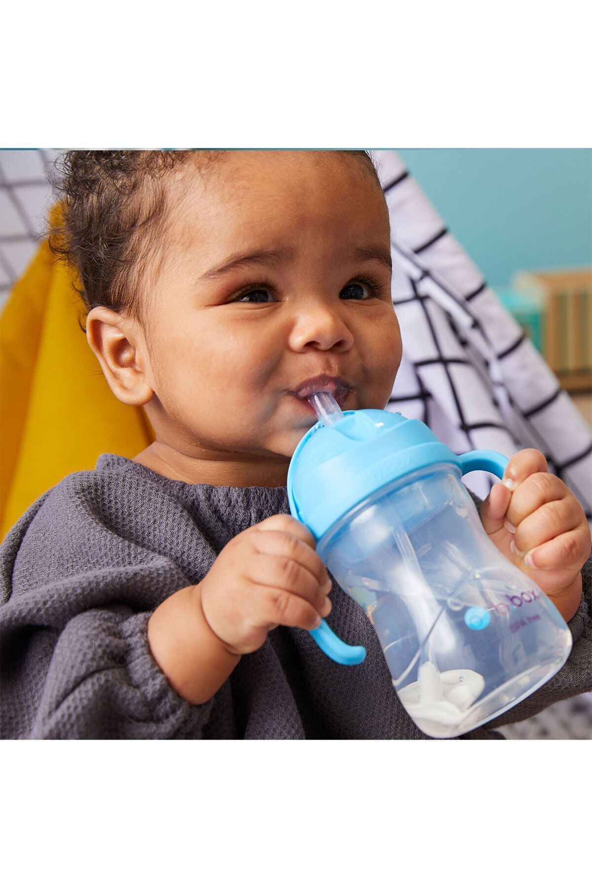 Bbox-Dark Blue 240 ml 6 Months Click Lock and Sippy Cup with Straw - 1 Piece 2
