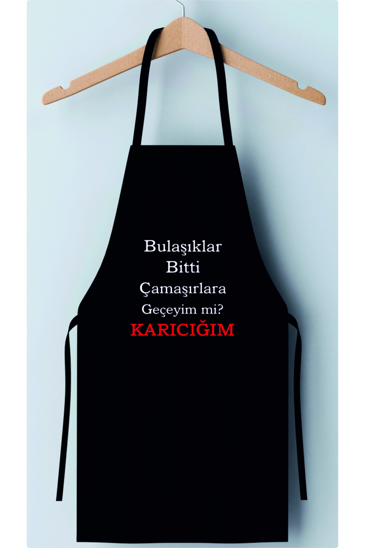 yeşil baskı merkezi bulaşıklar bitti baskılı mutfak önlüğü