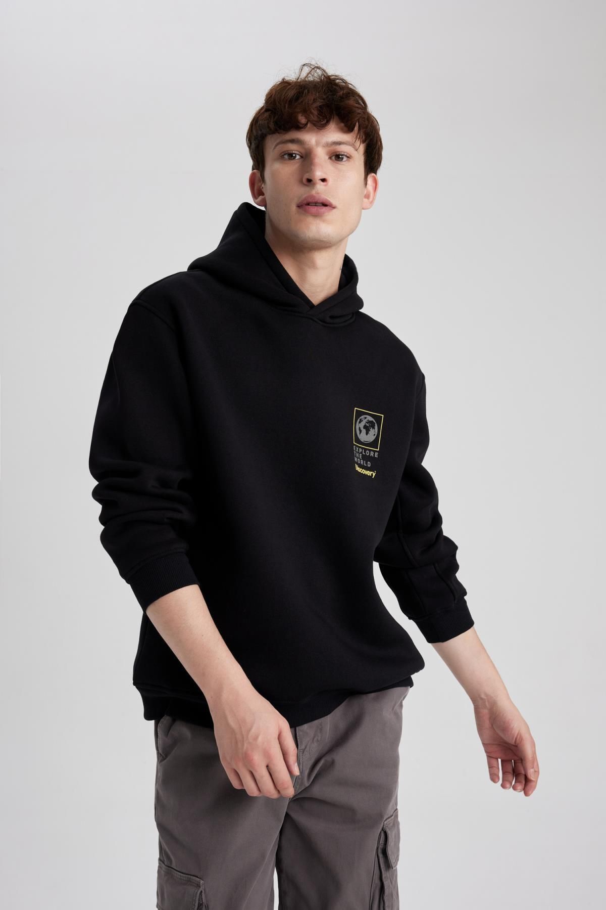 سویشرت مردانه مشکی دفاکتو | B0771AX23WN اورجینال - تصویر 4