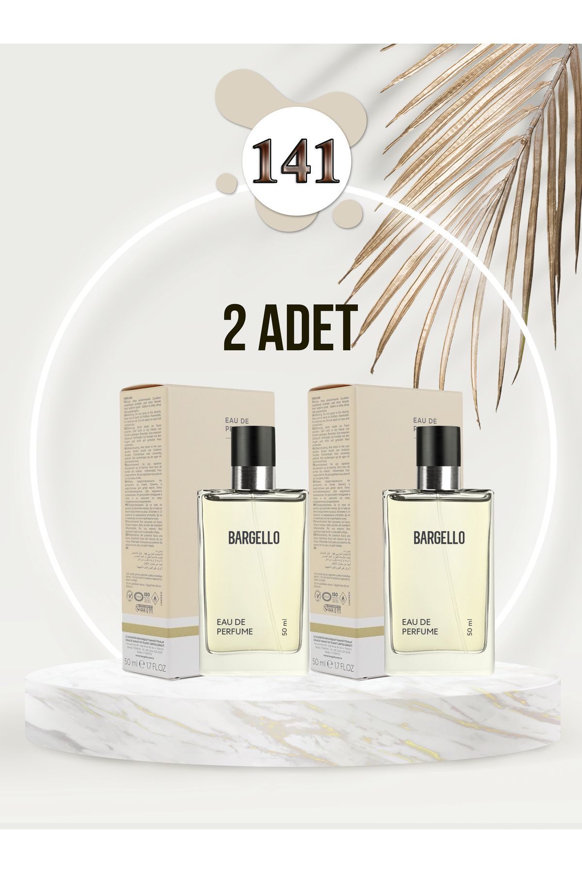 عطر زنانه 141 گلور ادپ 50 میلی لیتری 2 عددی 8691841329141 Bargello