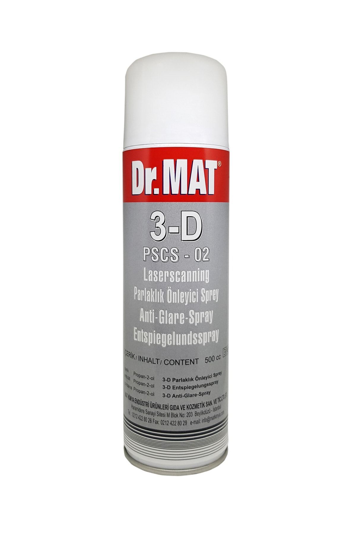 DR.MAT 3d Parlaklık Önleyici Sprey Anti Glare Spray Pscs-02 500 Ml