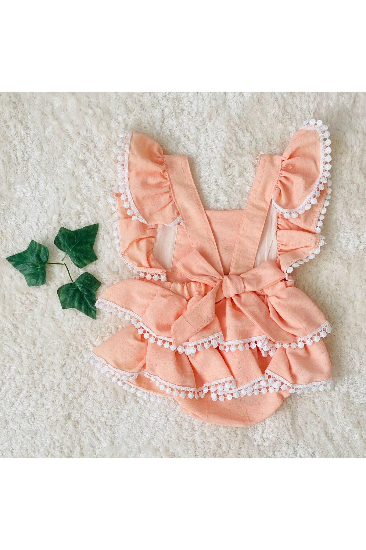 MOES SIRT DETAYLI KENDİNDEN ZIBINLI KIZ BEBEK ELBİSE fotoğrafı 4 (önizleme)