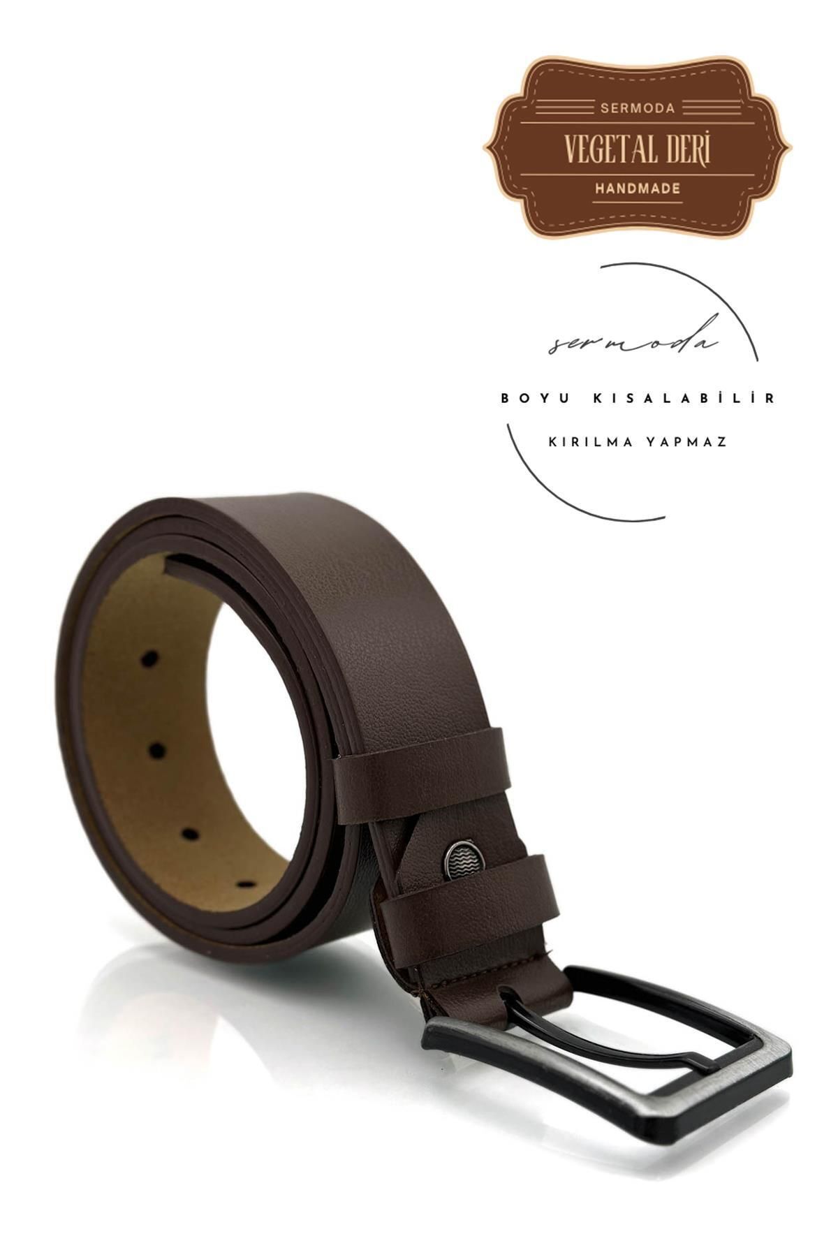 کمربند مردانه قهوه ای sermoda | C0-S0002-00055 اورجینال - تصویر 2
