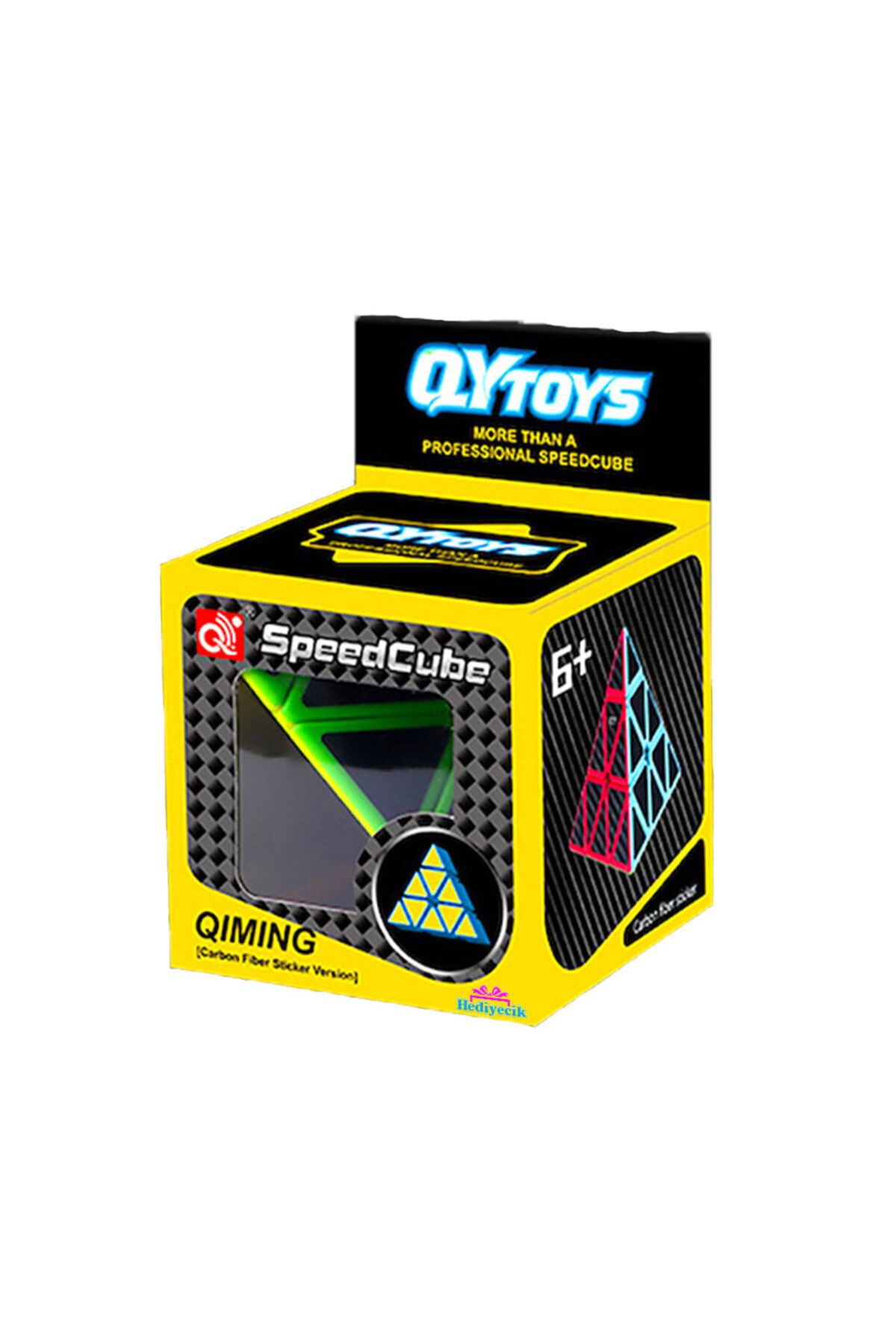 hediyecik-Qiyi Qiming S2 - Carbon Fiber Pyraminx Intelligence and Intelligence Cube Cubic Cube 8