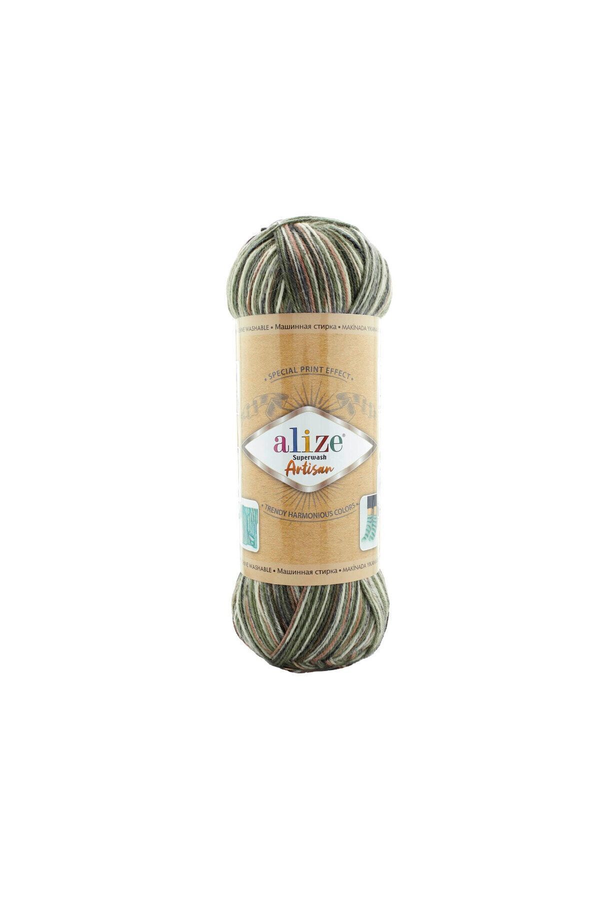Alize-Wool Hand Knitting Yarn Color Code: 9014 1