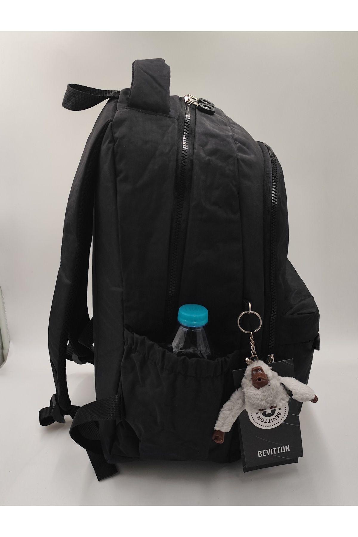 Su Geçirmez Kumaş Unisex Siyah Okul Sırt Çantası 2200 Siyah